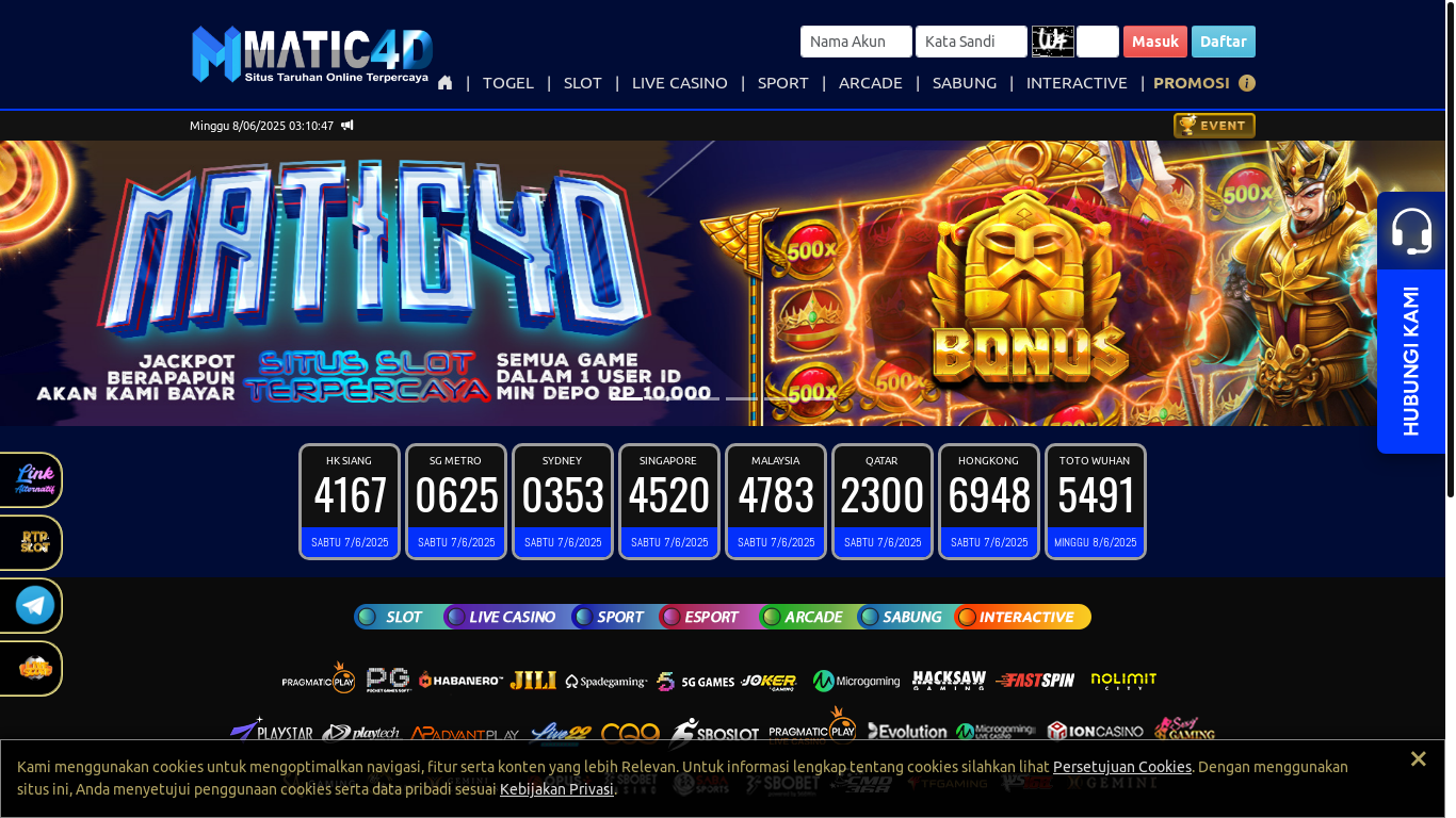 website screenshot of https://matic4dhome.top/