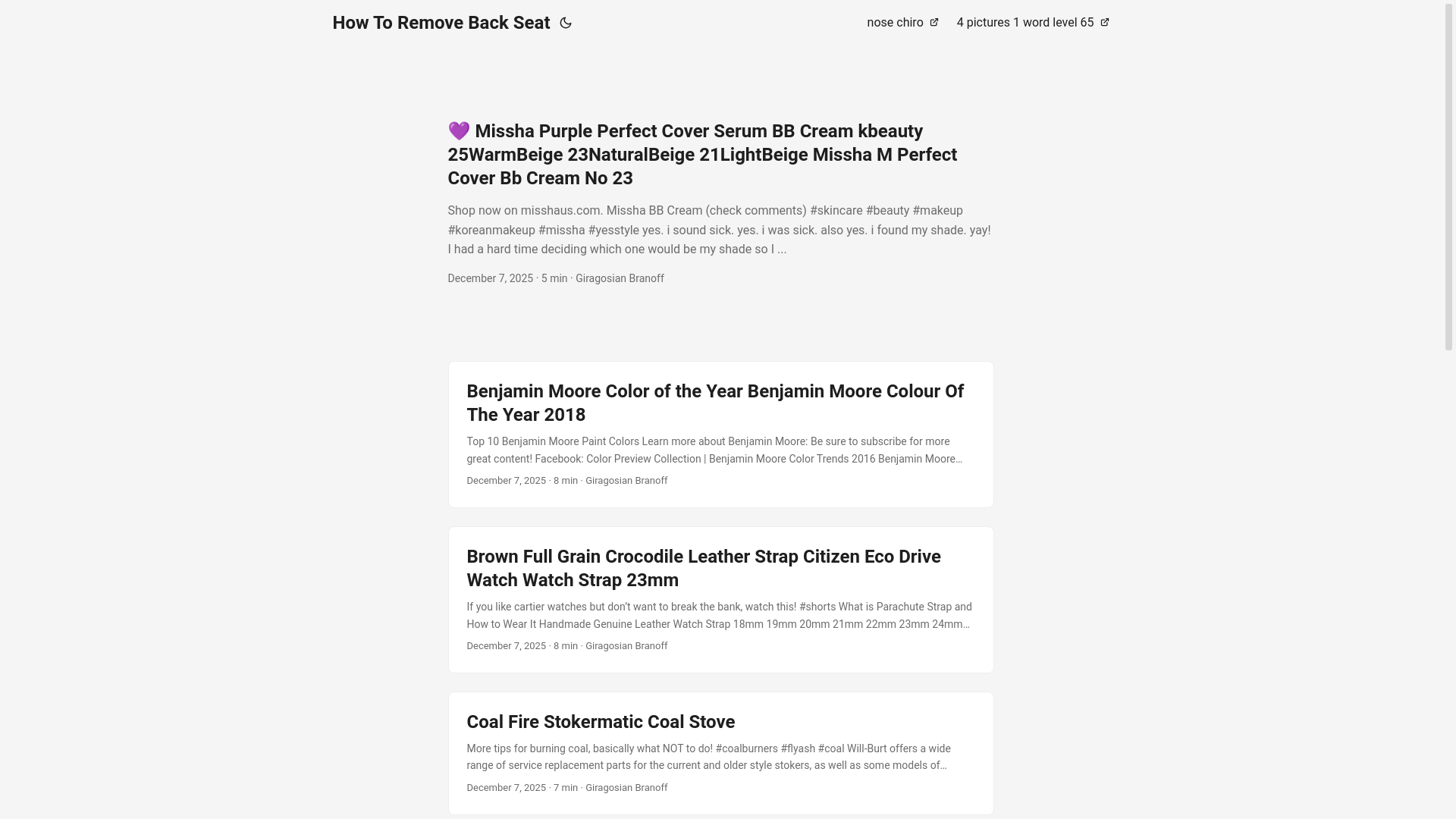 website screenshot of https://howtoremovebackseat.pages.dev/