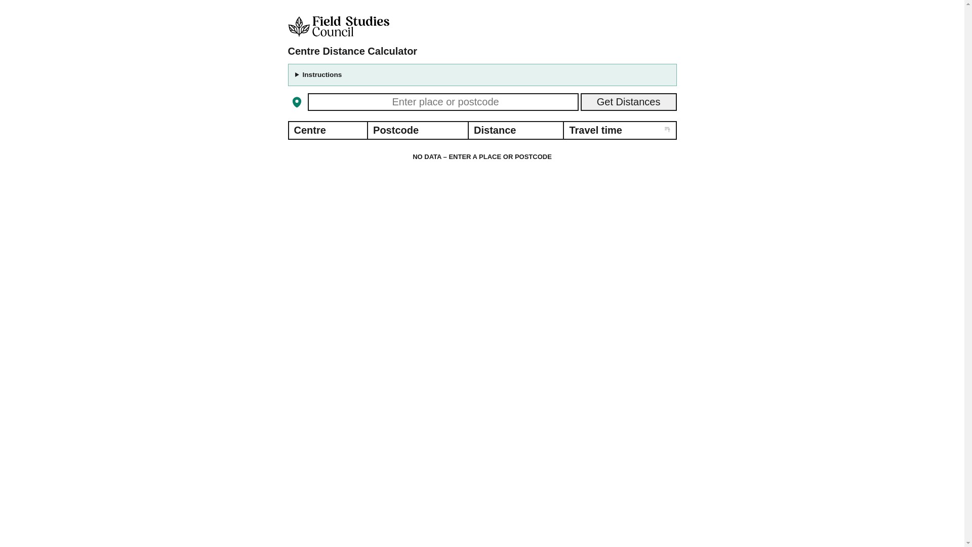 website screenshot of https://fsc-centre-distance.pages.dev/