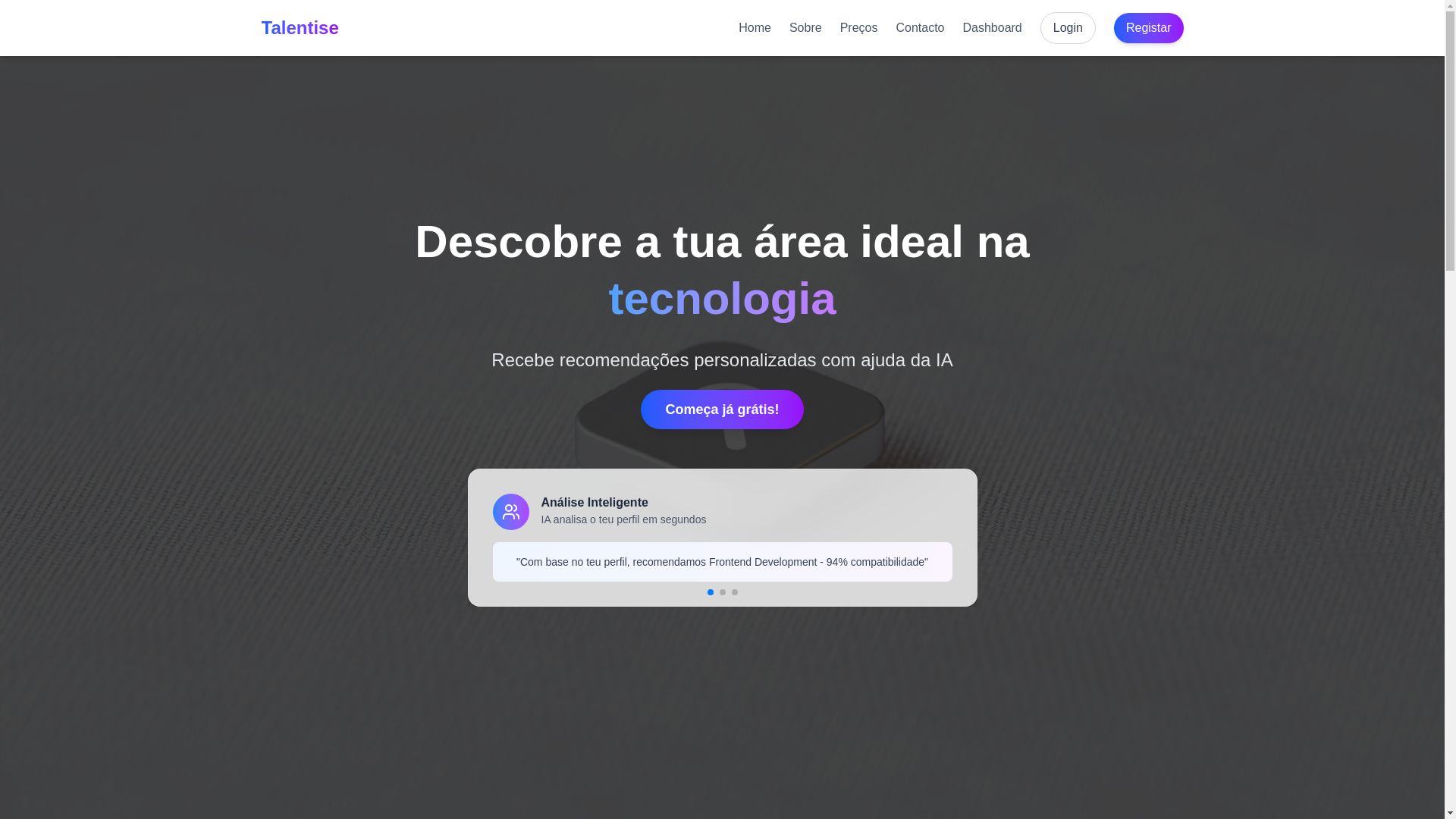 website screenshot of https://talentise.pt/