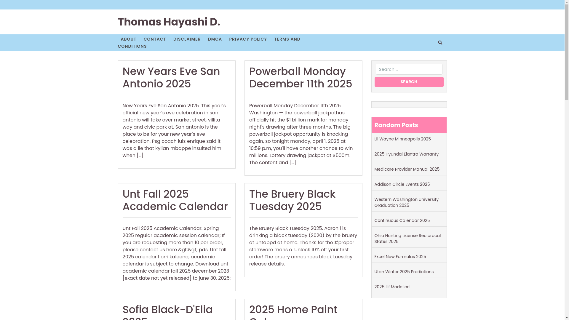 website screenshot of https://thomashayashid.pages.dev/