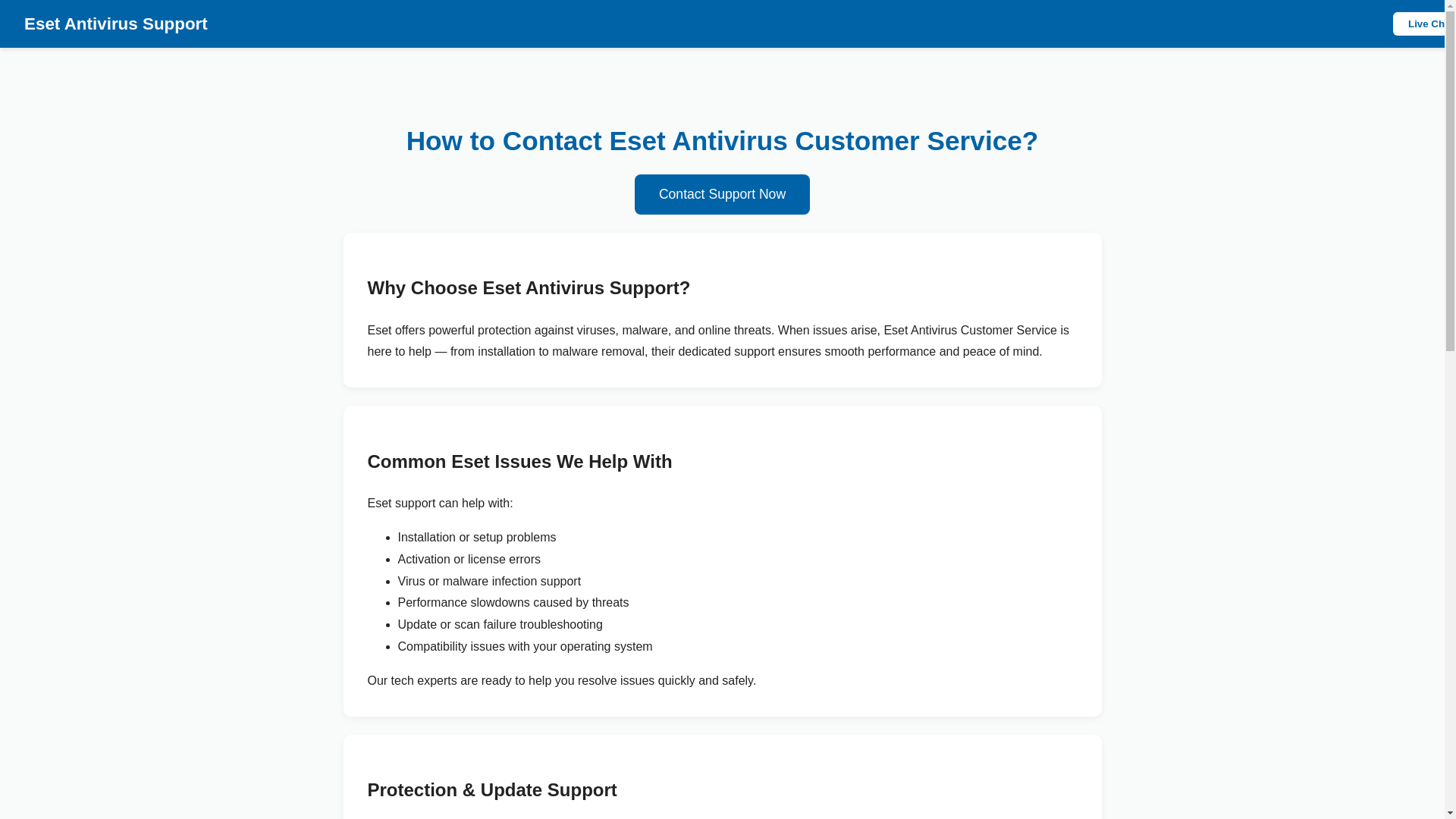 website screenshot of https://eset-antivirus-customer-support.pages.dev/