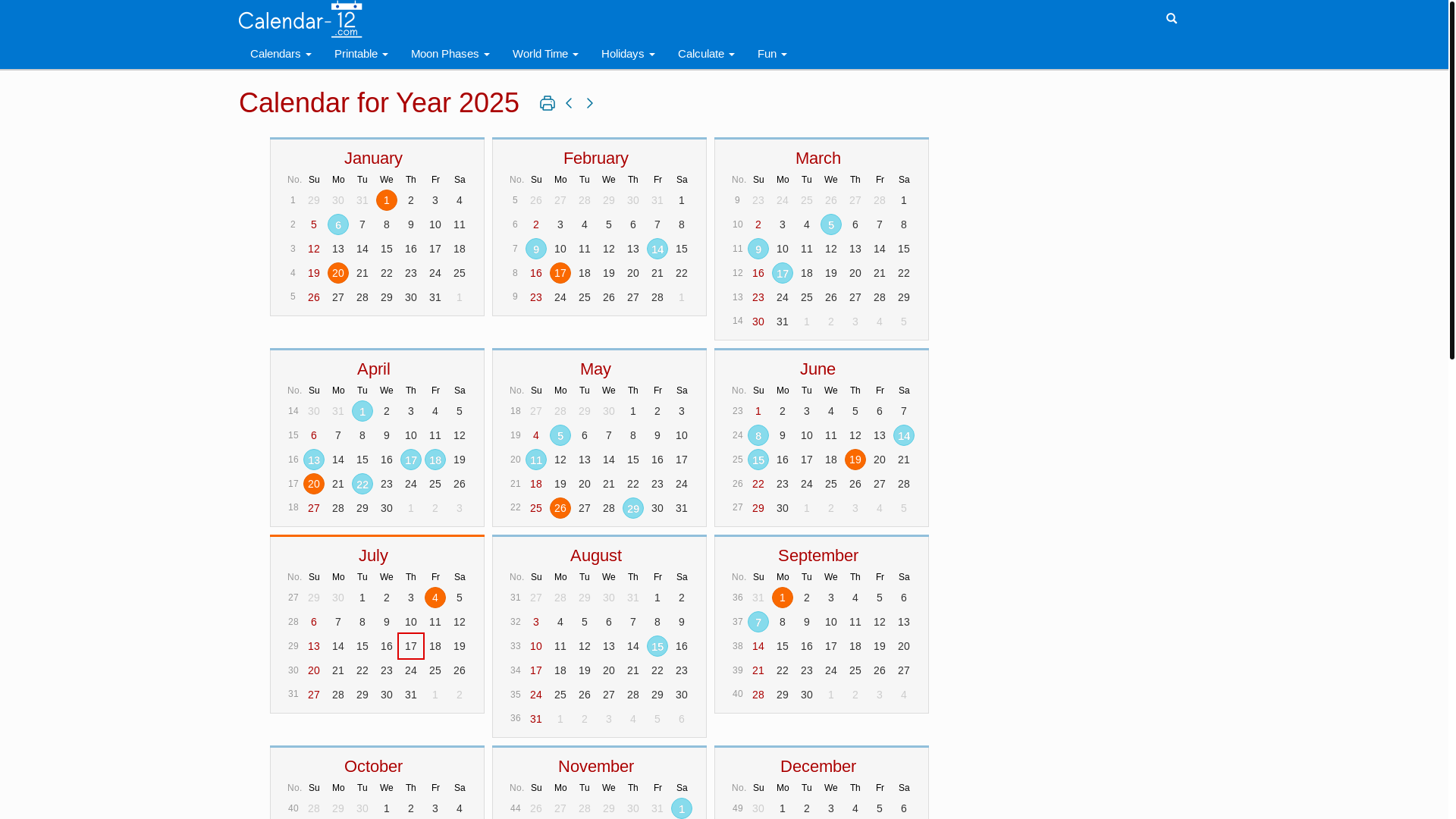 website screenshot of https://calendar-12.com/