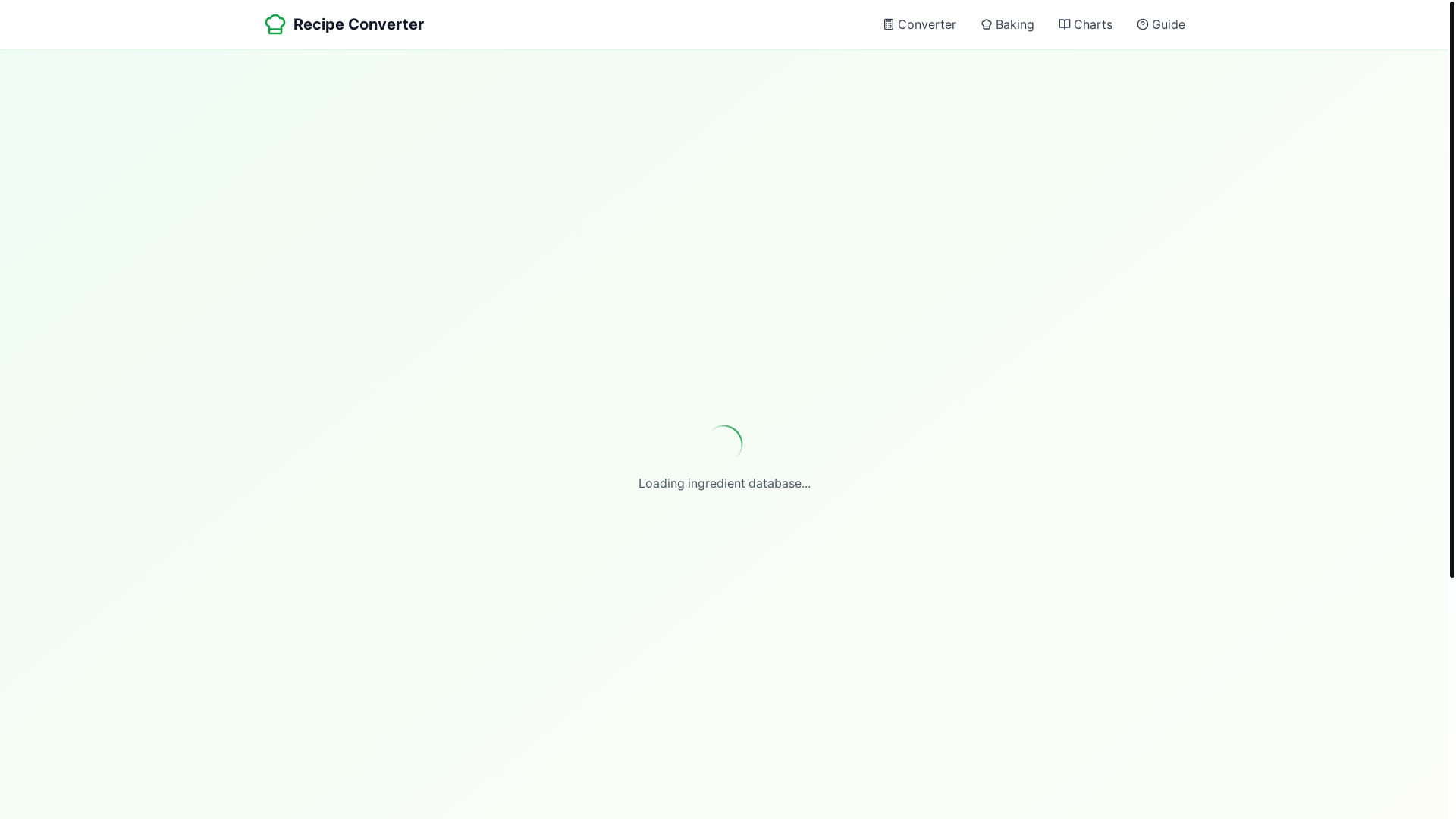 website screenshot of https://recipe-converter.pages.dev/