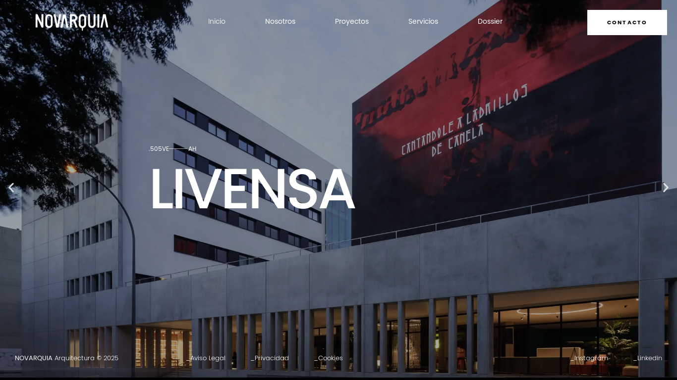 website screenshot of https://novarquia.es/