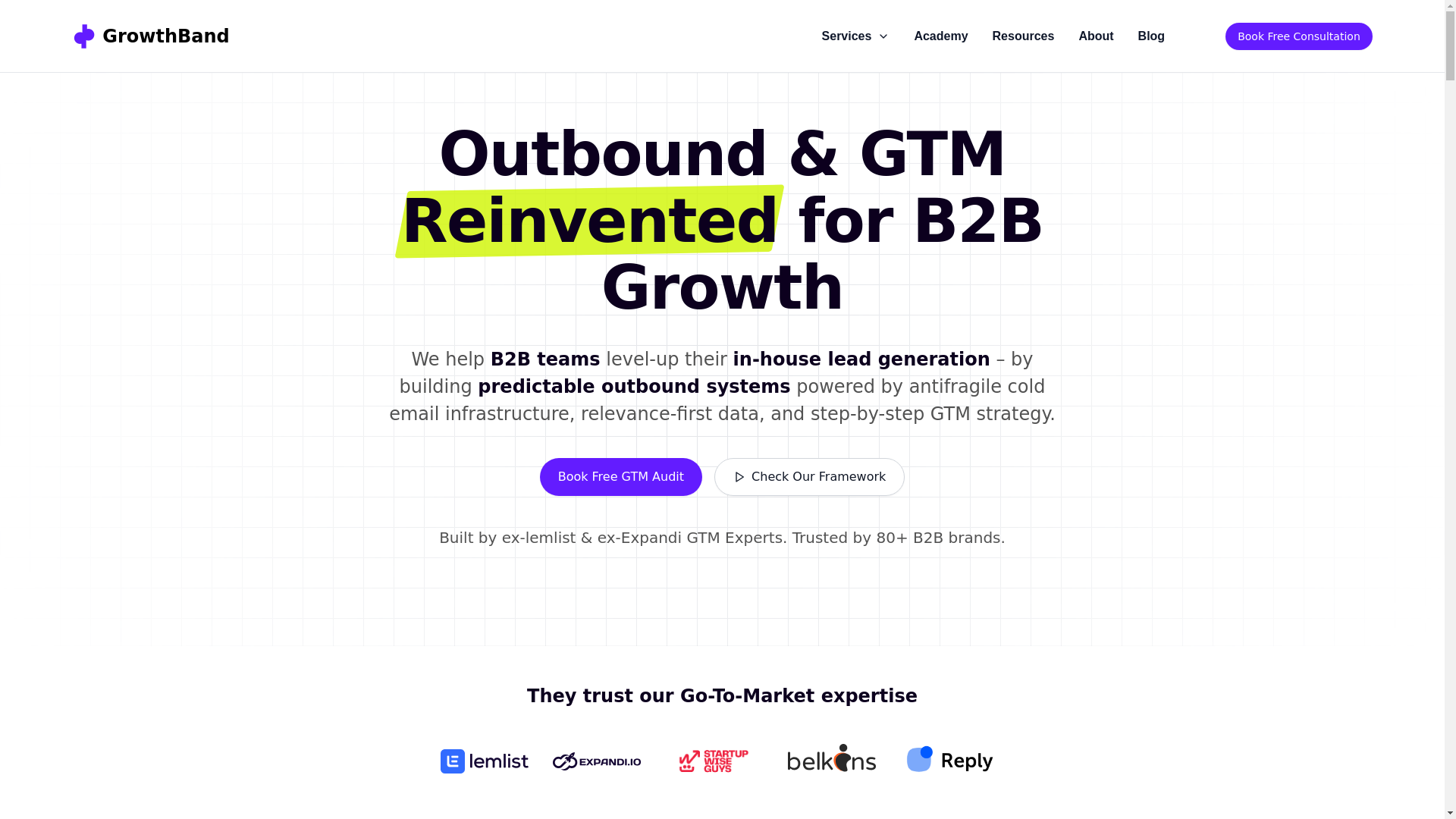 website screenshot of https://mygrowthband.com/