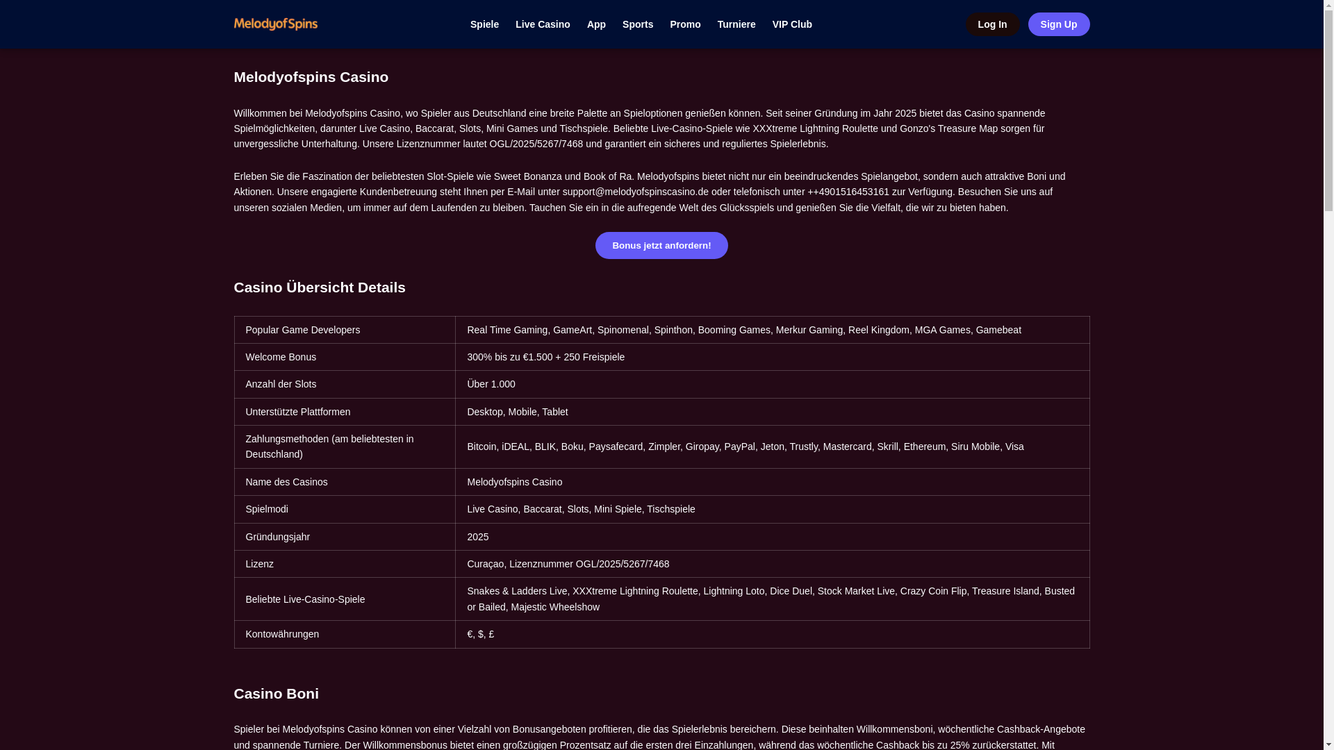 website screenshot of https://melodyofspinscasino-de.pages.dev/