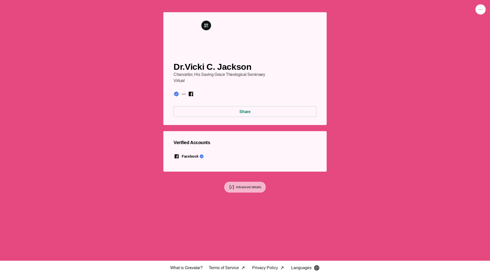 website screenshot of https://drvickicjackson.link/