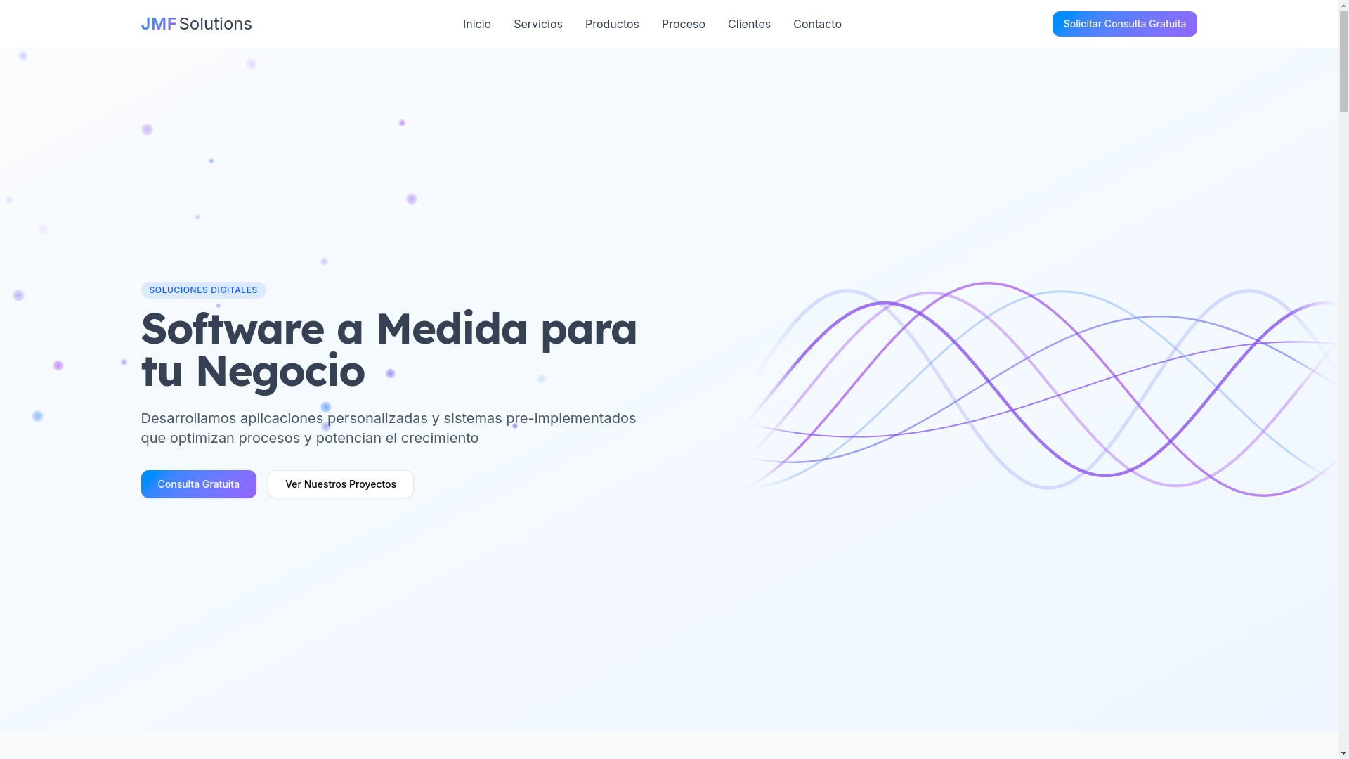 website screenshot of https://jmfsolutions-landing.pages.dev/