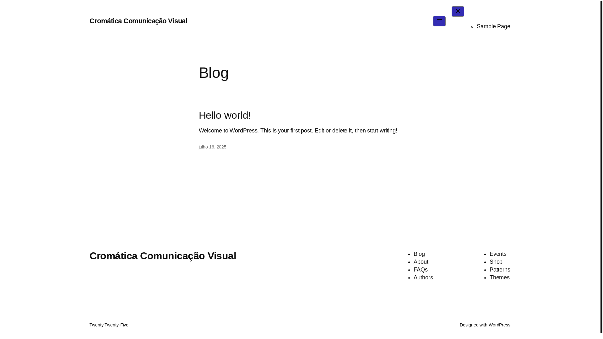 website screenshot of https://cromaticacv.com.br/