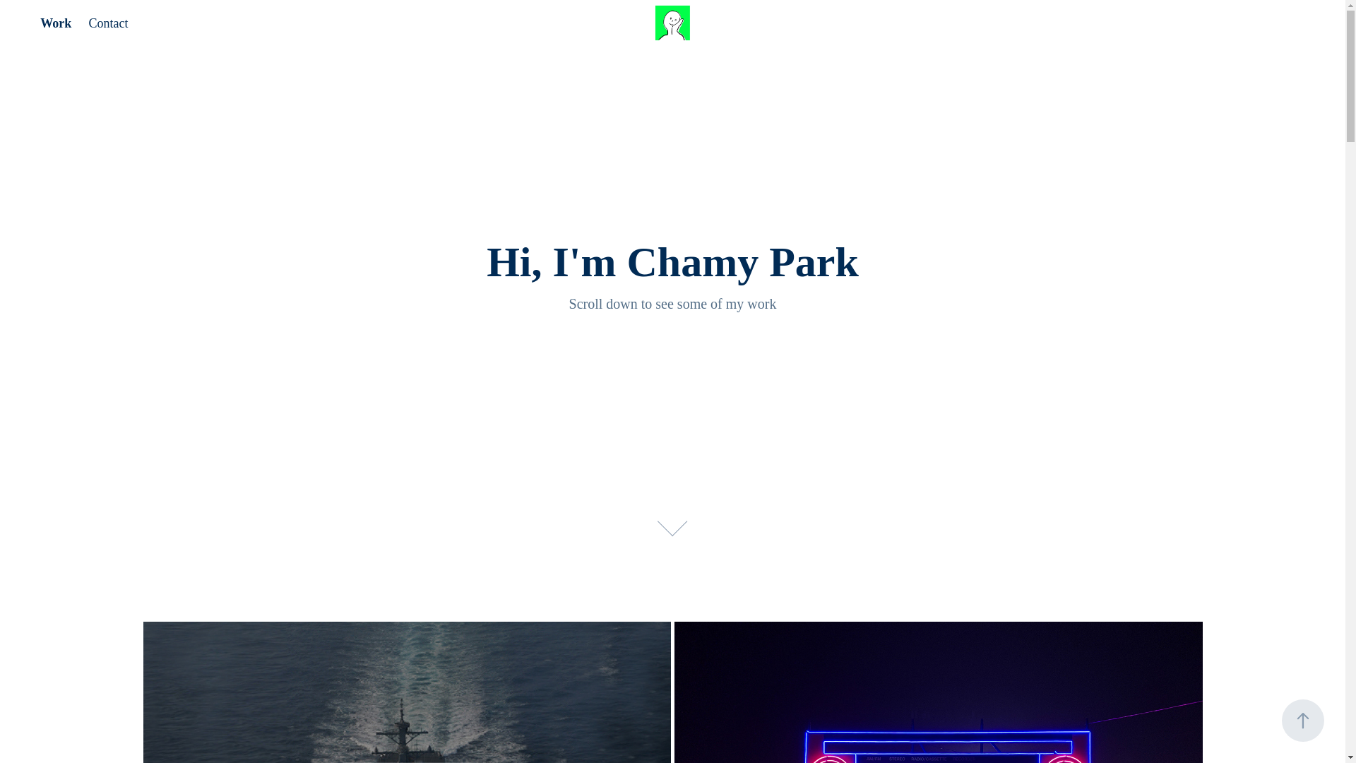 website screenshot of https://chamypark.com/