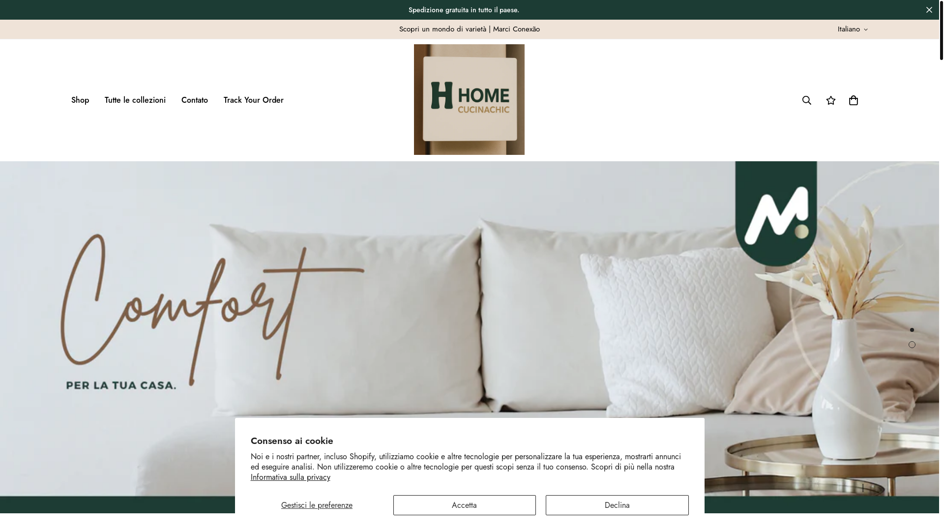 website screenshot of https://homecucinachic.com/