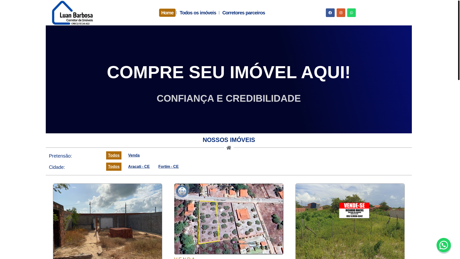 website screenshot of https://ricardomacielcorretor.com.br/