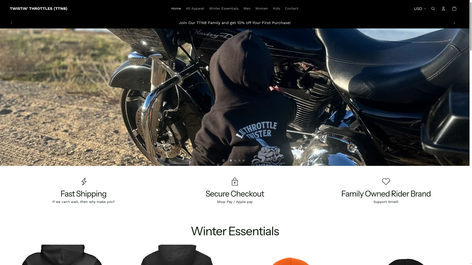 website screenshot of https://twistinthrottlesttnb.com/