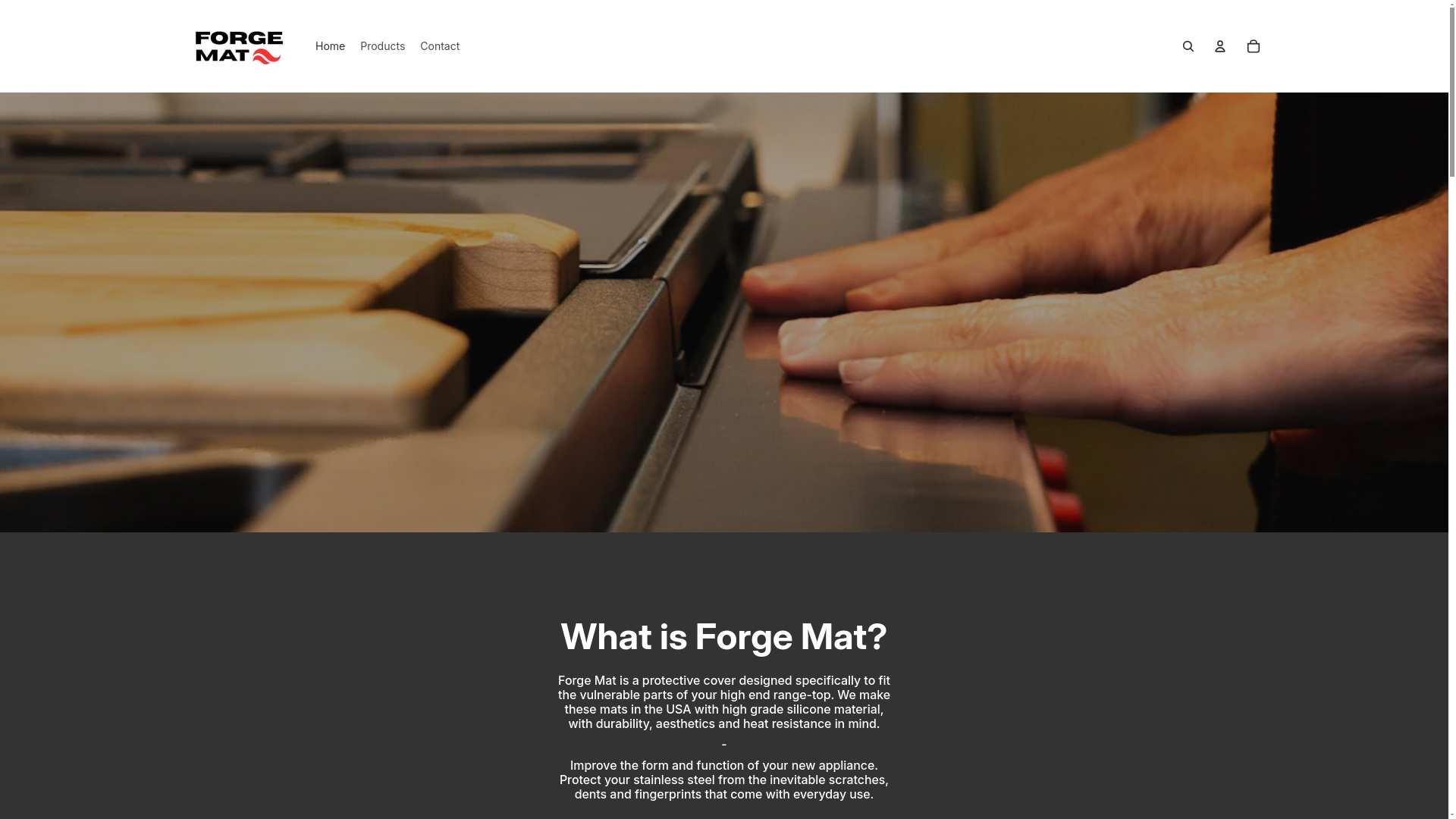 website screenshot of https://buyforgemat.com/