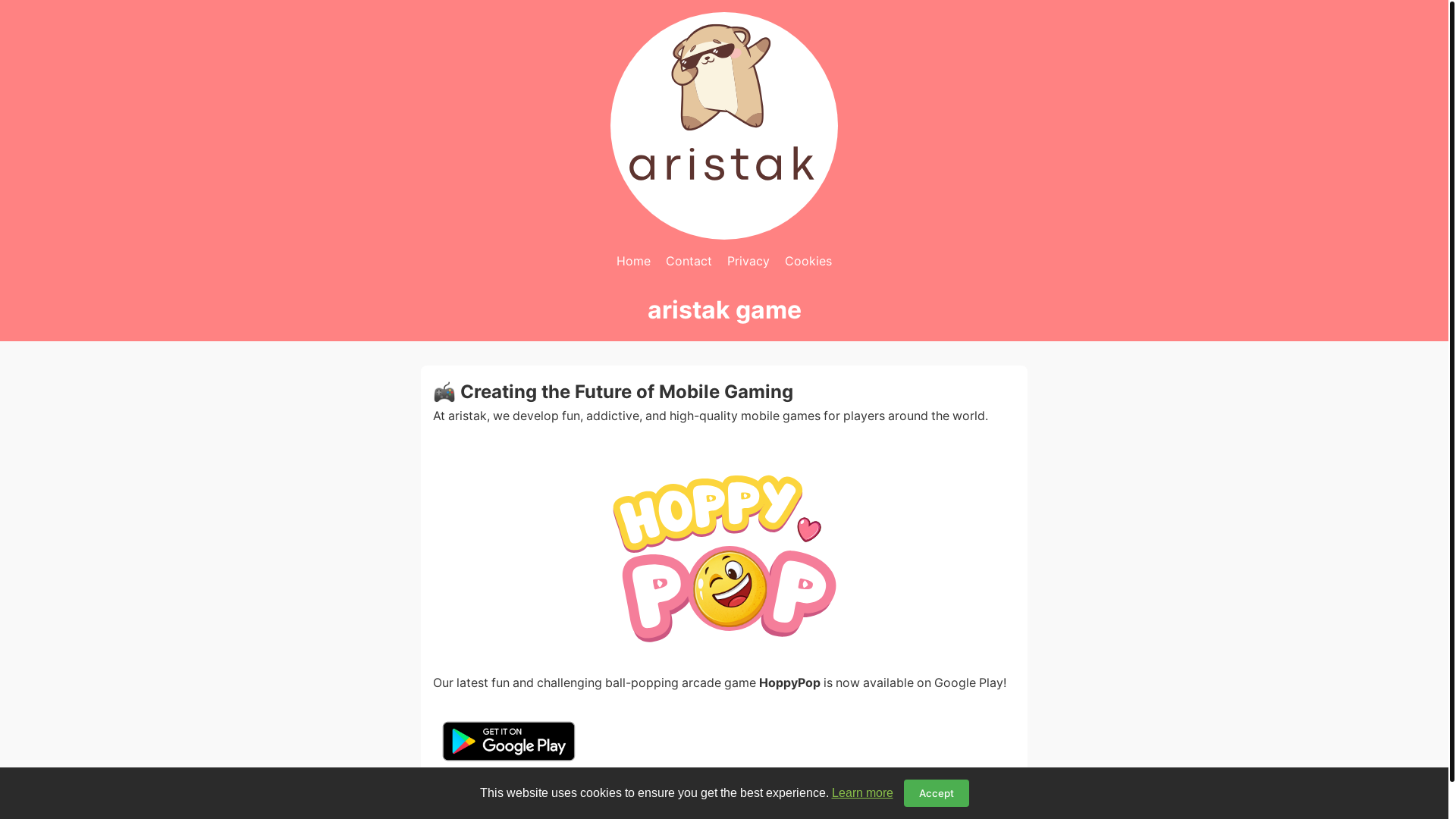 website screenshot of https://aristak.pages.dev/