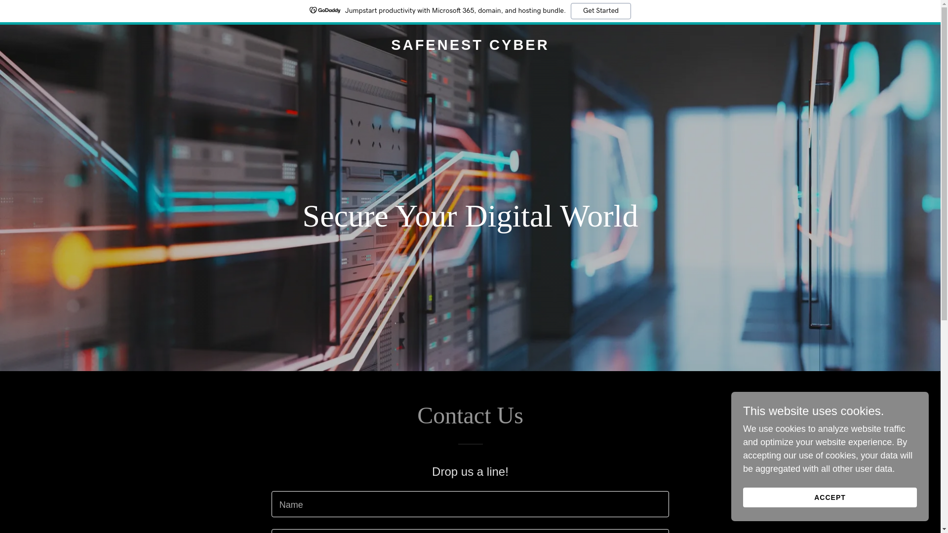 website screenshot of https://safenestcyber.ca/