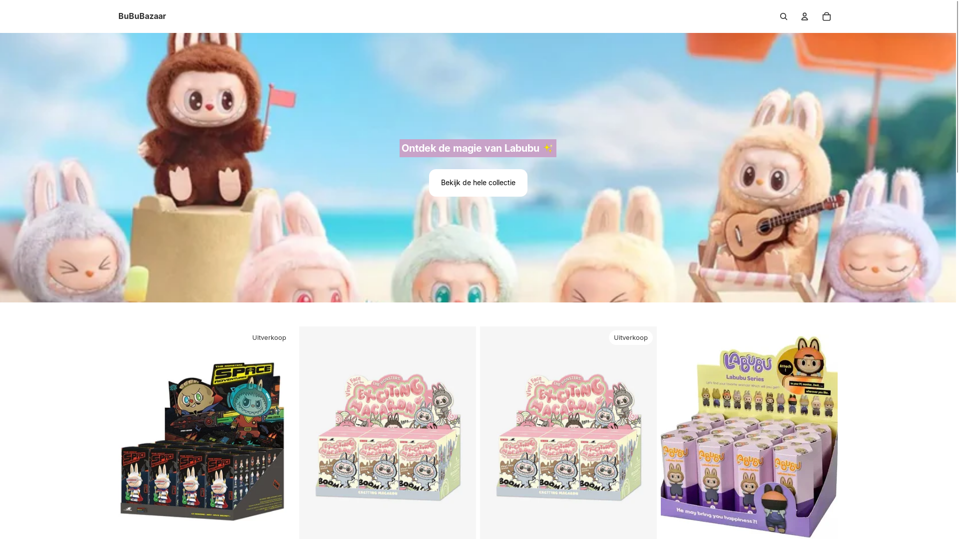 website screenshot of https://bububazaar.nl/