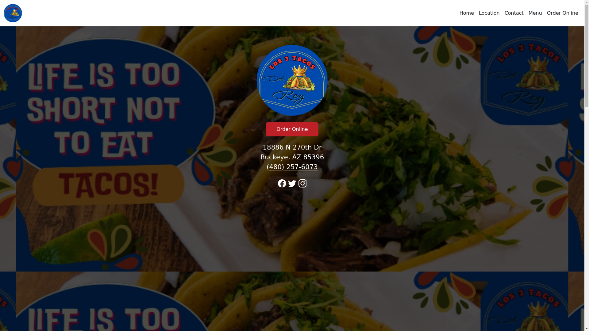 website screenshot of https://los3tacosdelreyllcaz.com/