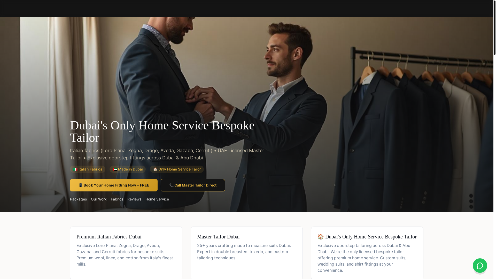 website screenshot of https://pamagulabespoke.com/