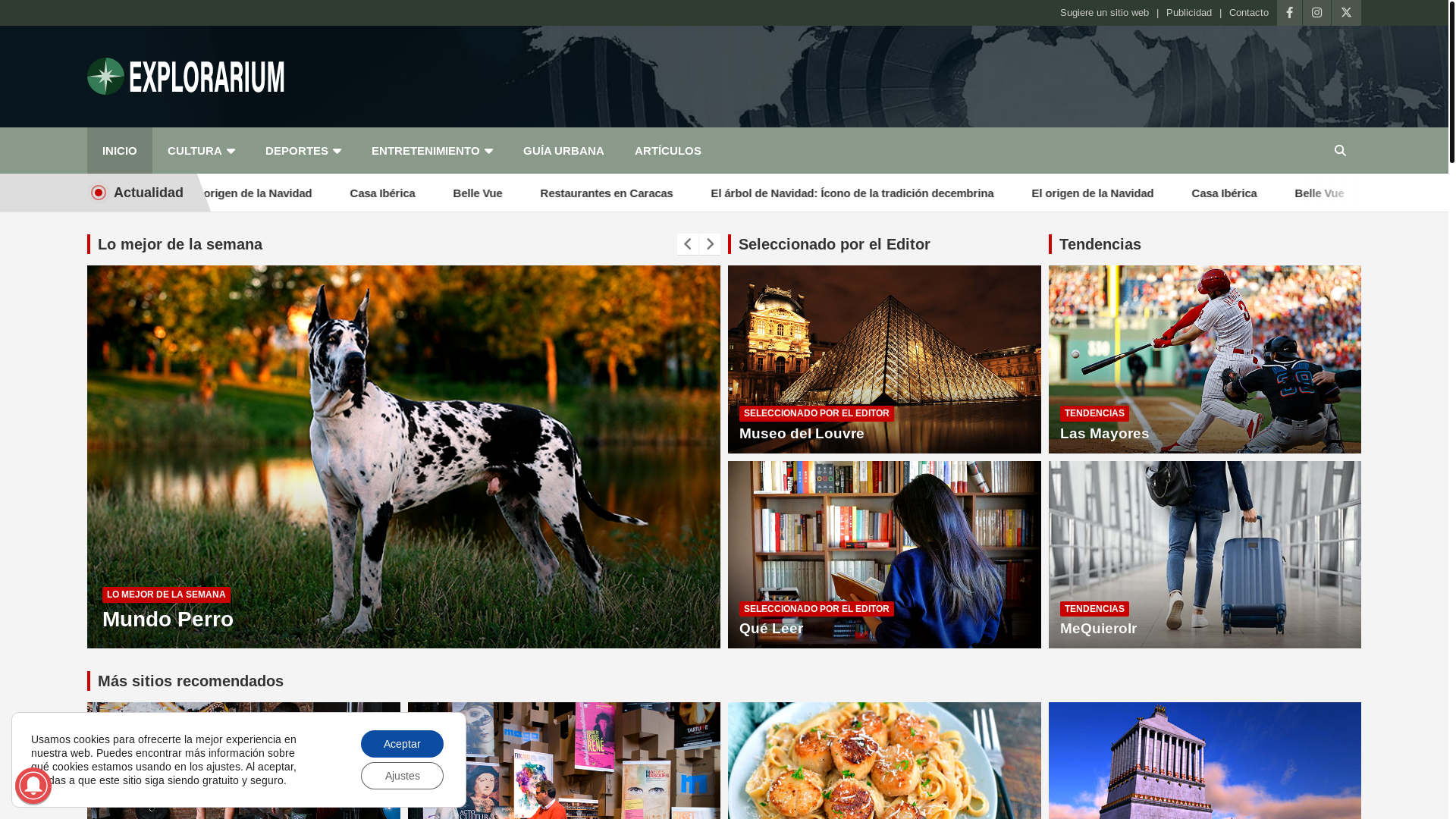 website screenshot of http://www.explorarium.com/