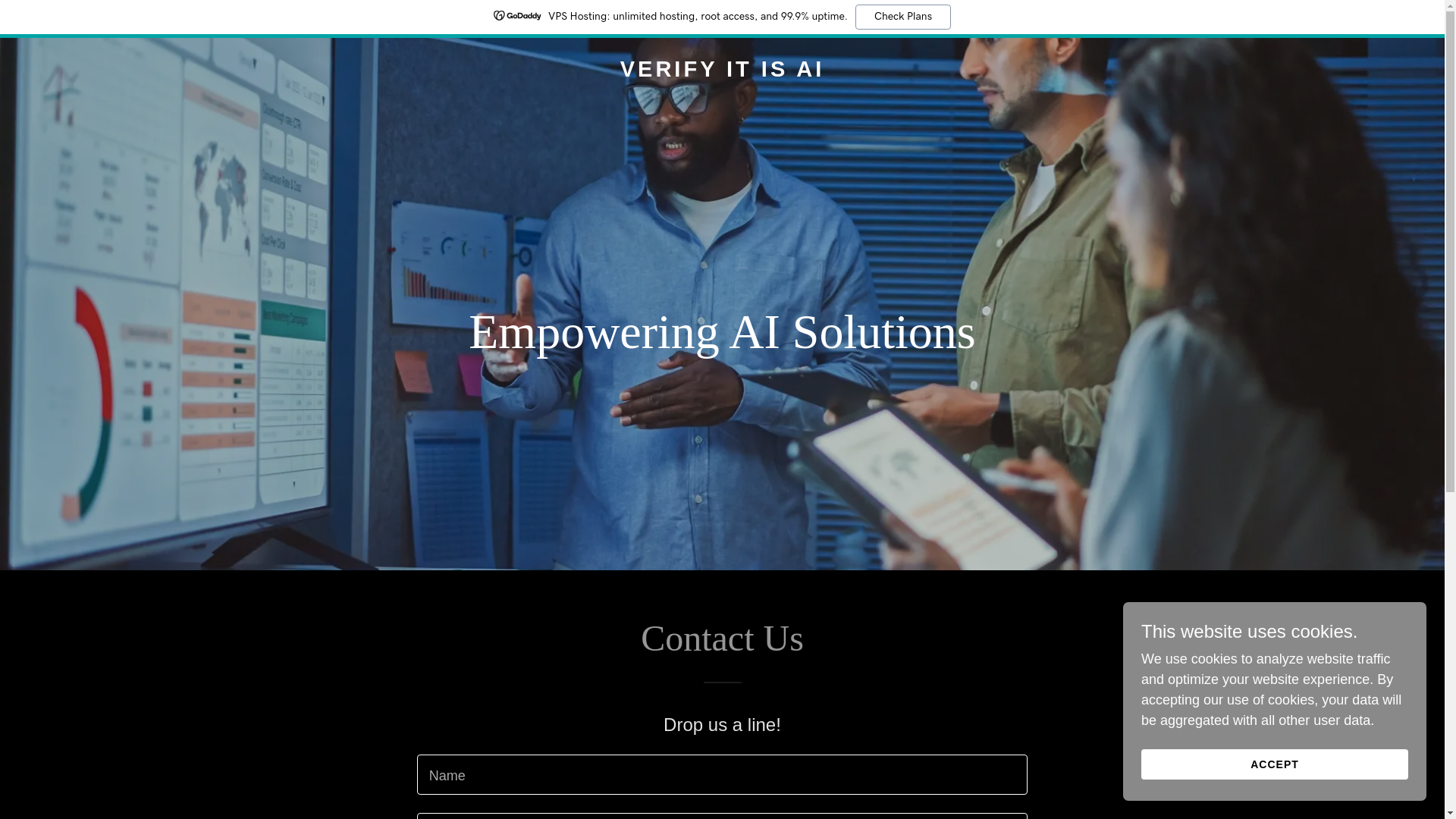website screenshot of https://verifyifitisai.com/