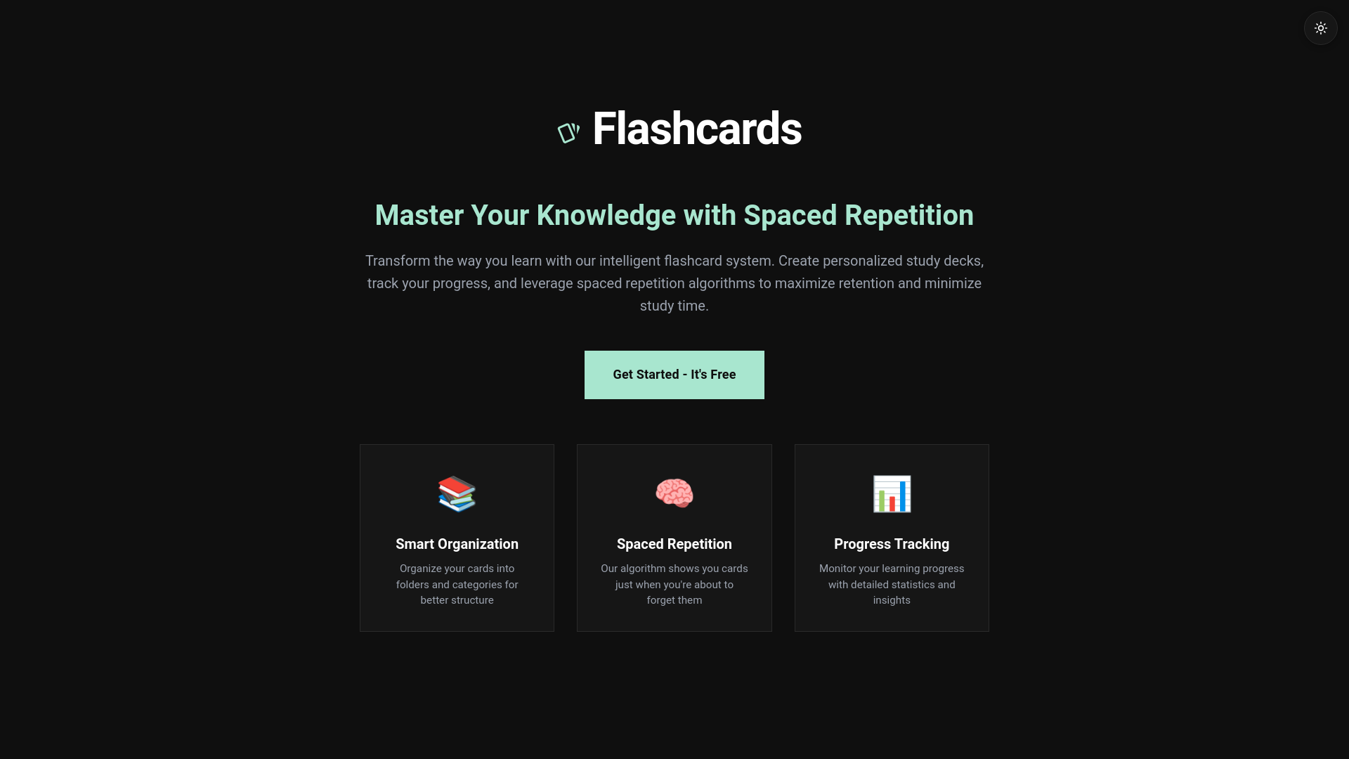 website screenshot of https://flashcards-cs1.pages.dev/