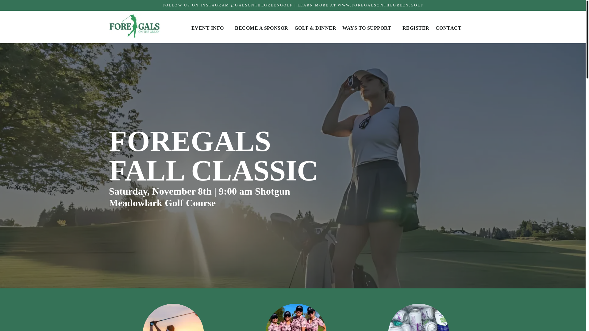 website screenshot of https://foregalstournament.golf/