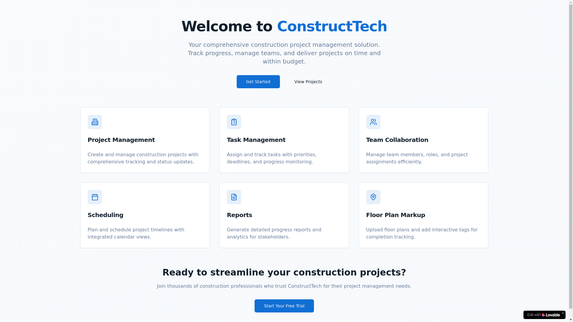 website screenshot of https://constructtech.uk/
