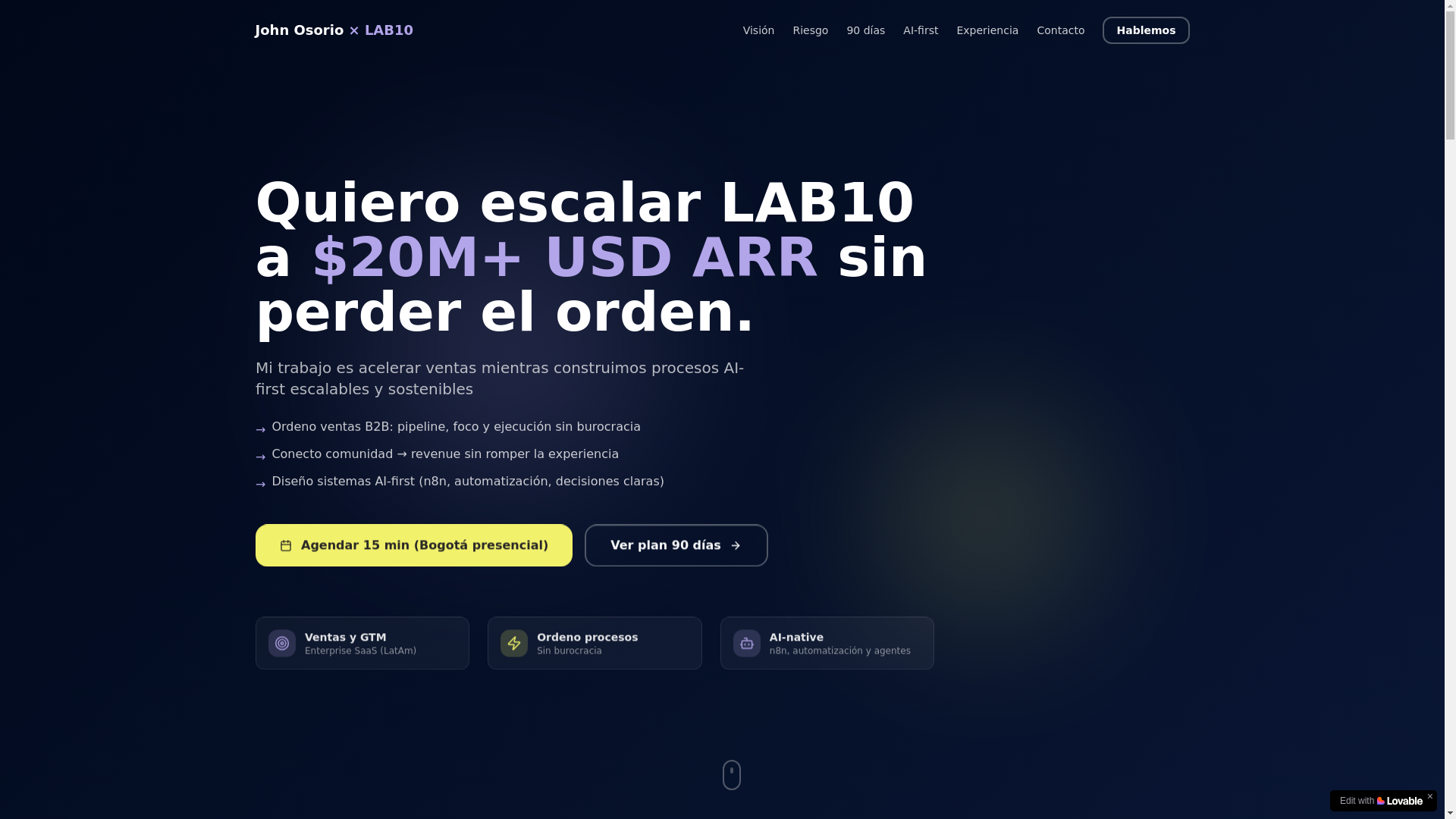 website screenshot of https://lab10-cos.com/