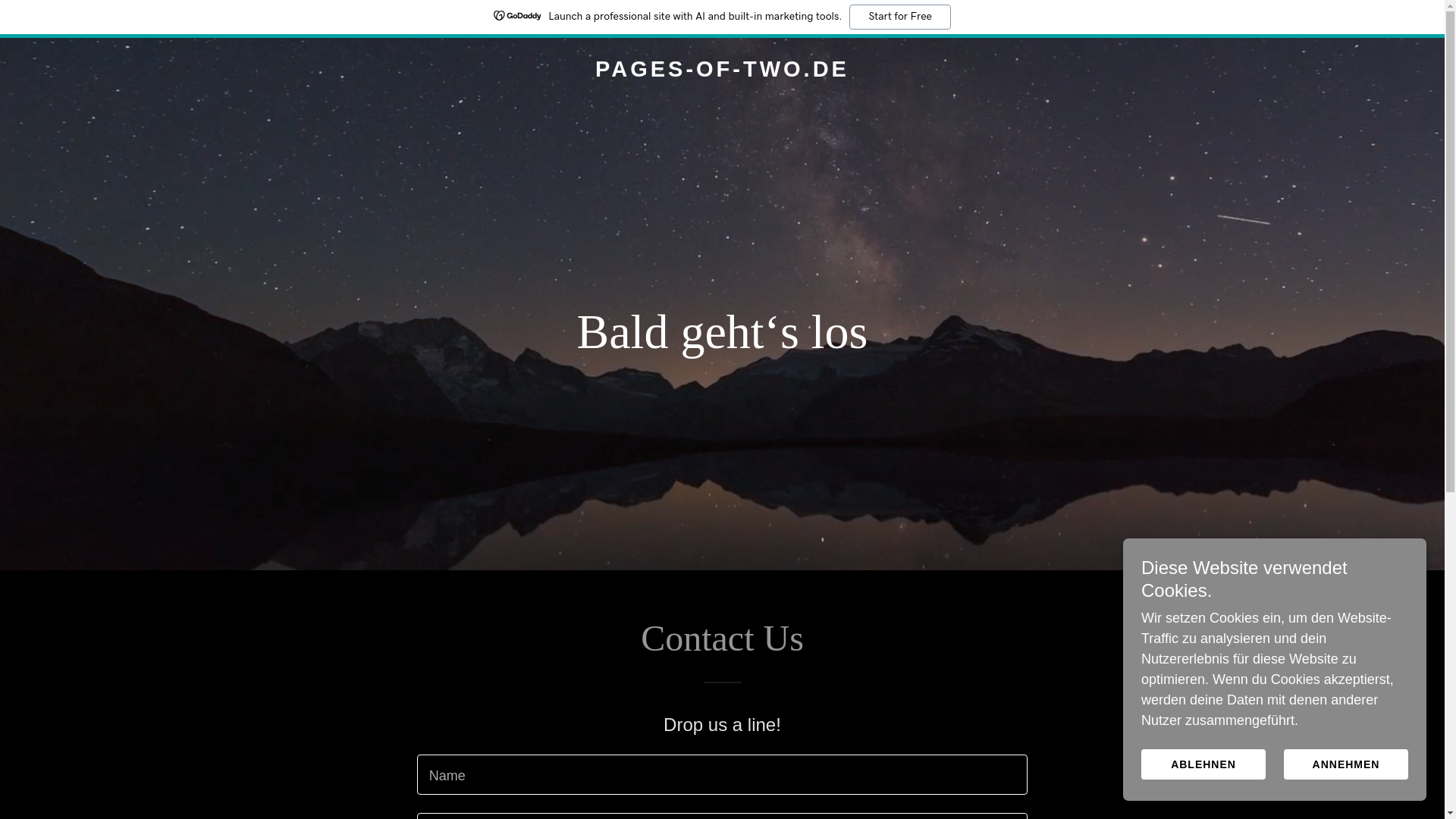 website screenshot of https://pages-of-two.de/