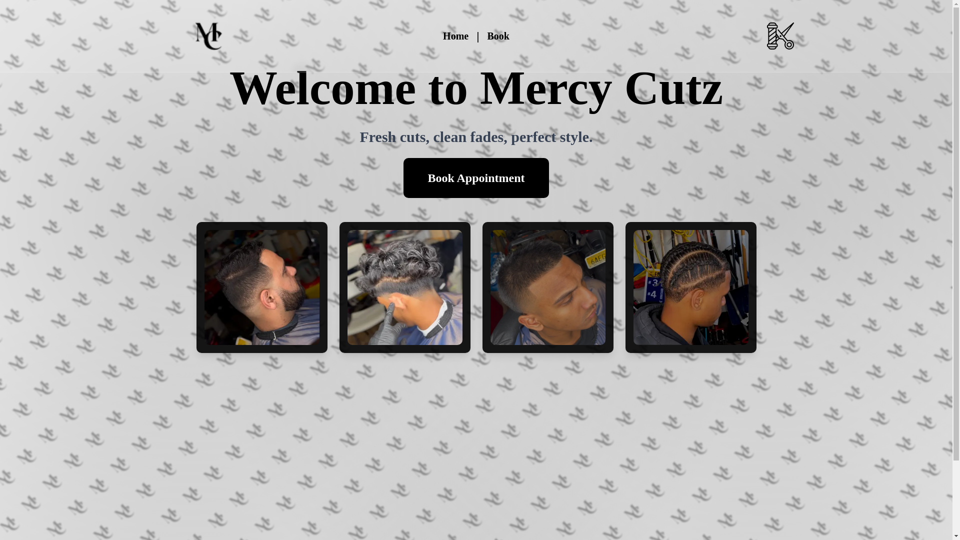 website screenshot of https://mercycuts.com/