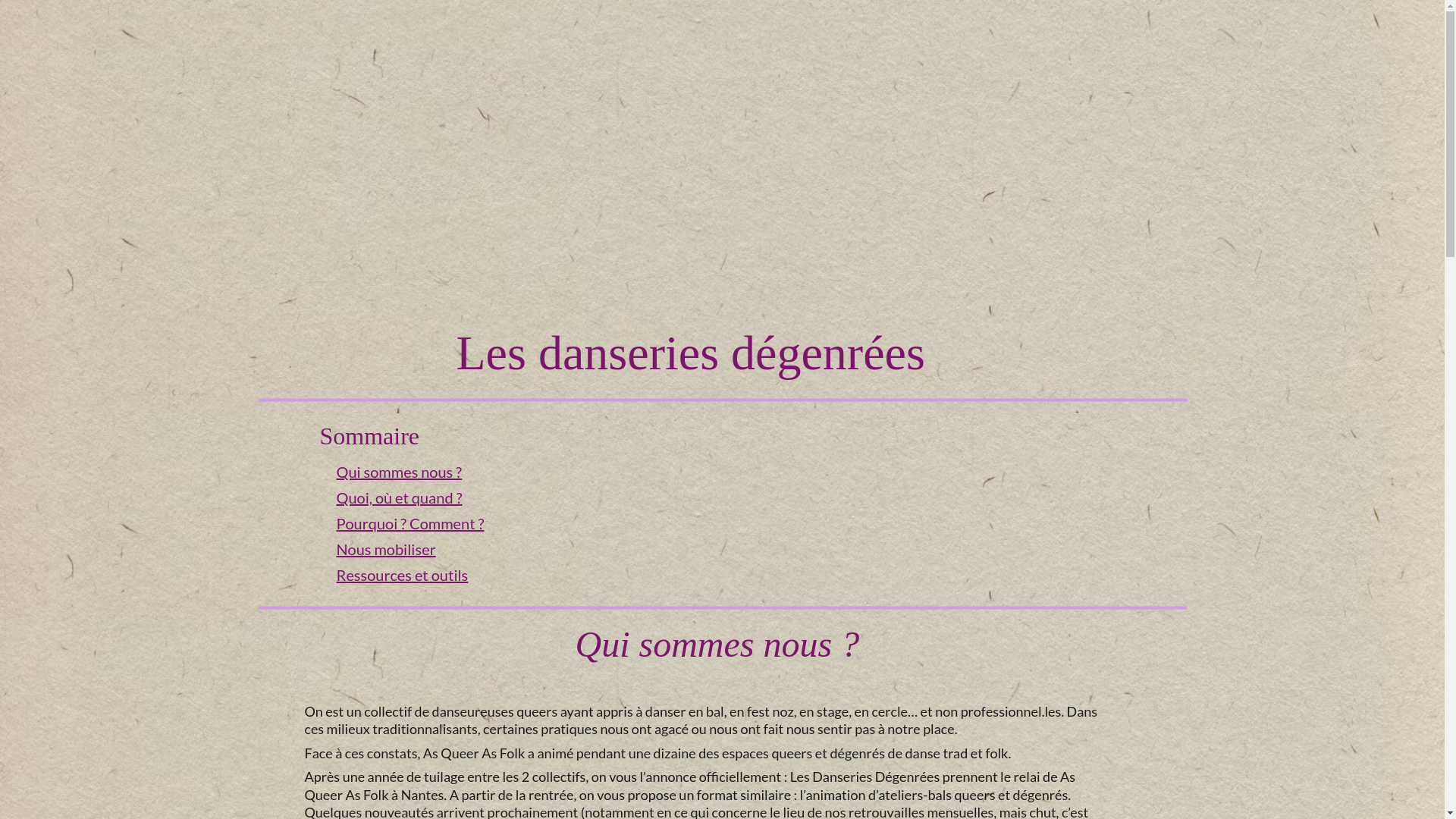 website screenshot of https://lesdanseriesdegenrees.fr/
