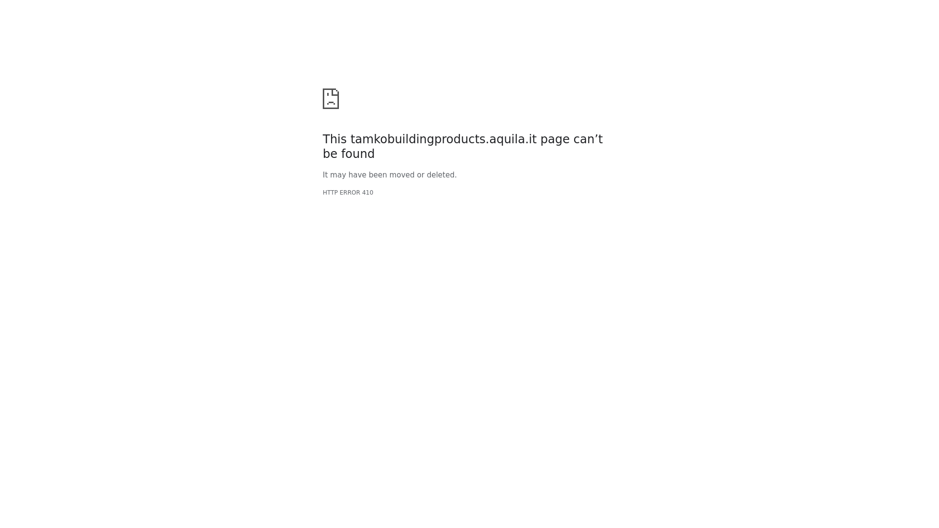 website screenshot of https://tamkobuildingproducts.aquila.it/