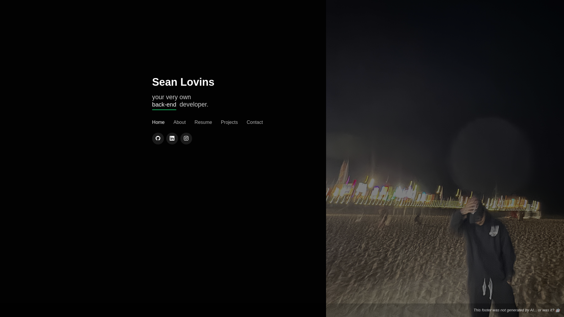 website screenshot of https://seancancode.com/