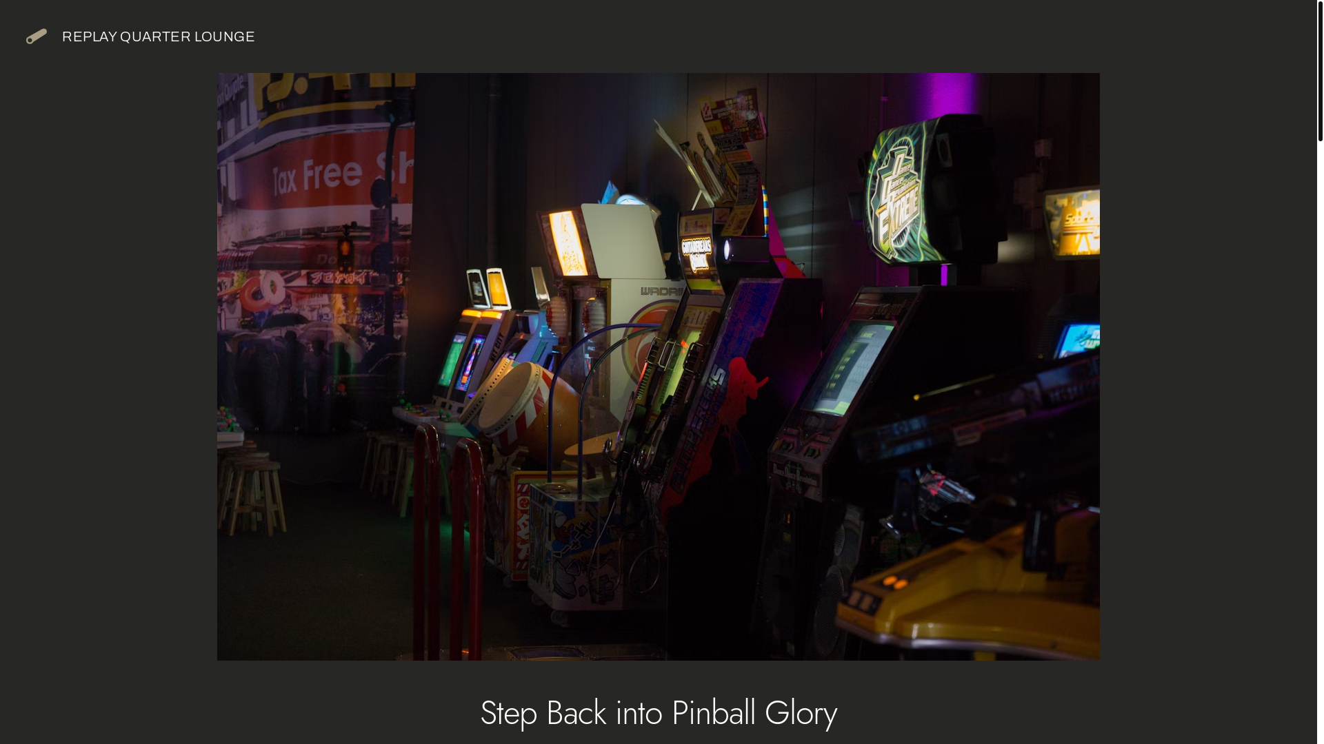 website screenshot of https://replayquarterlounge.com/