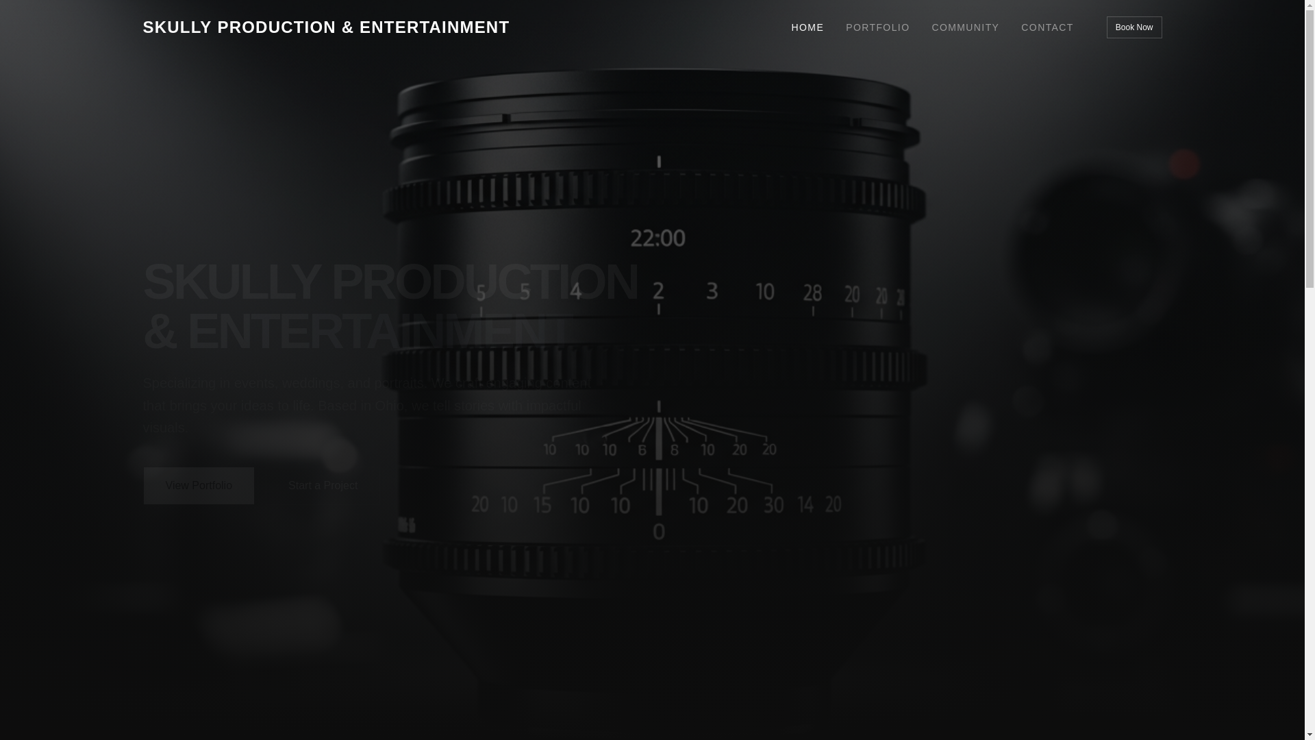 website screenshot of https://skullyproductionent.com/