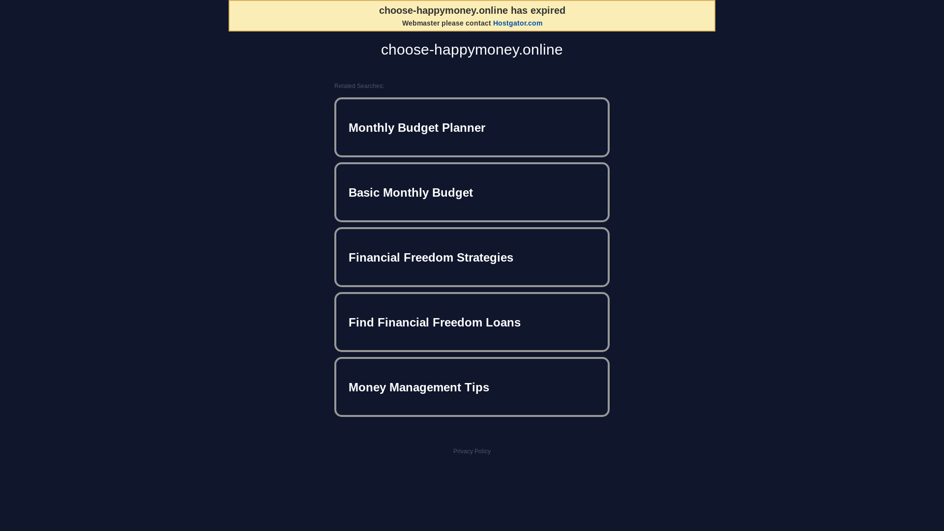 website screenshot of https://choose-happymoney.online/