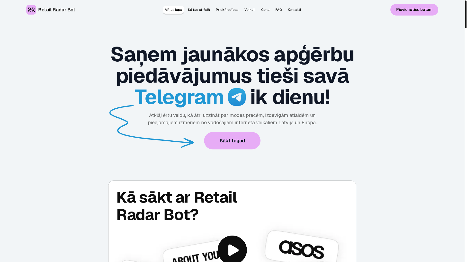 website screenshot of https://retail-radar-bot-web.pages.dev/