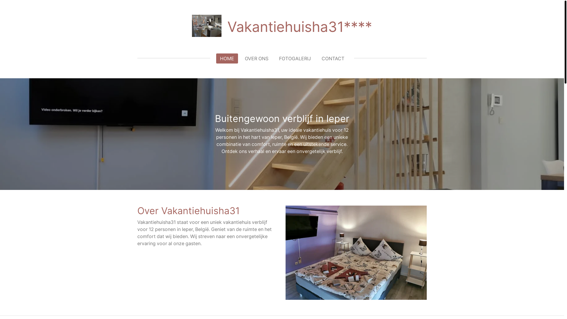 website screenshot of https://vakantiehuisha31.be/