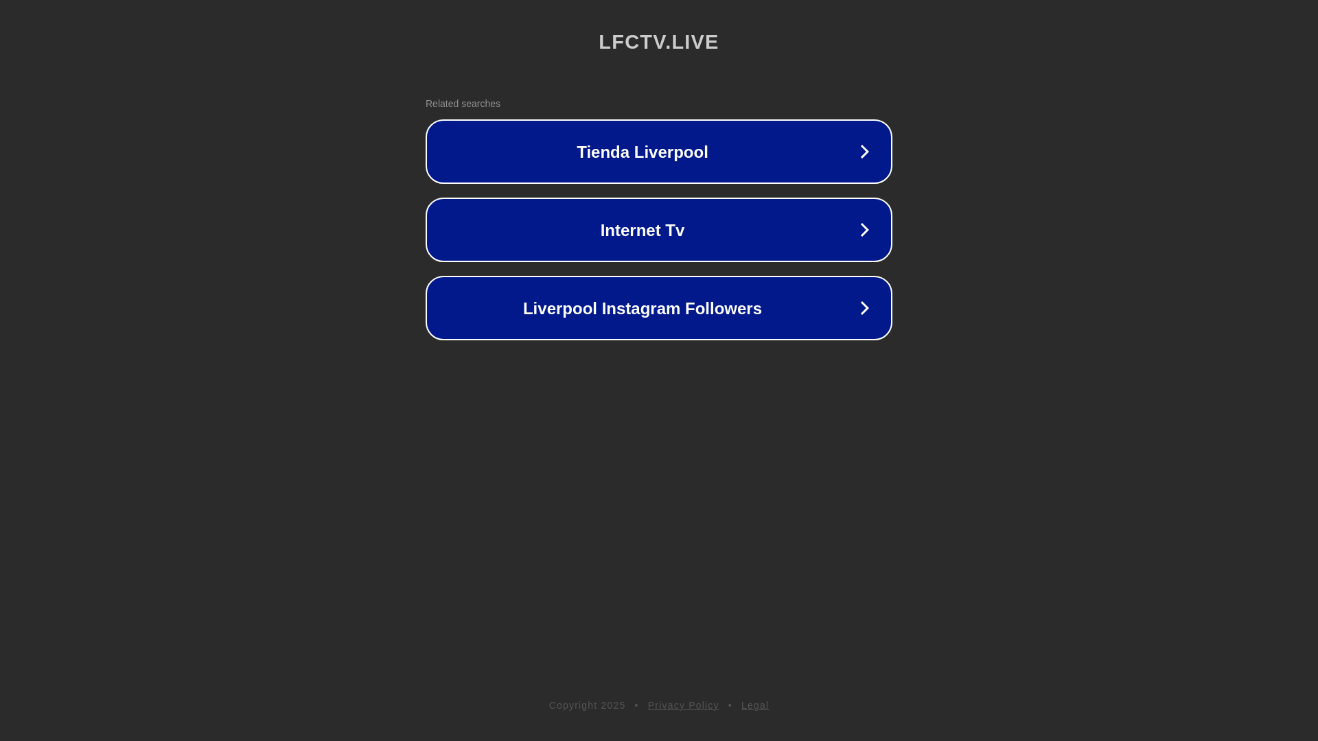 website screenshot of https://lfctv.live/