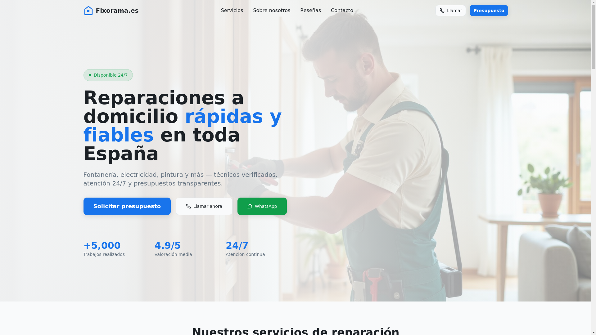 website screenshot of https://fixorama.es/