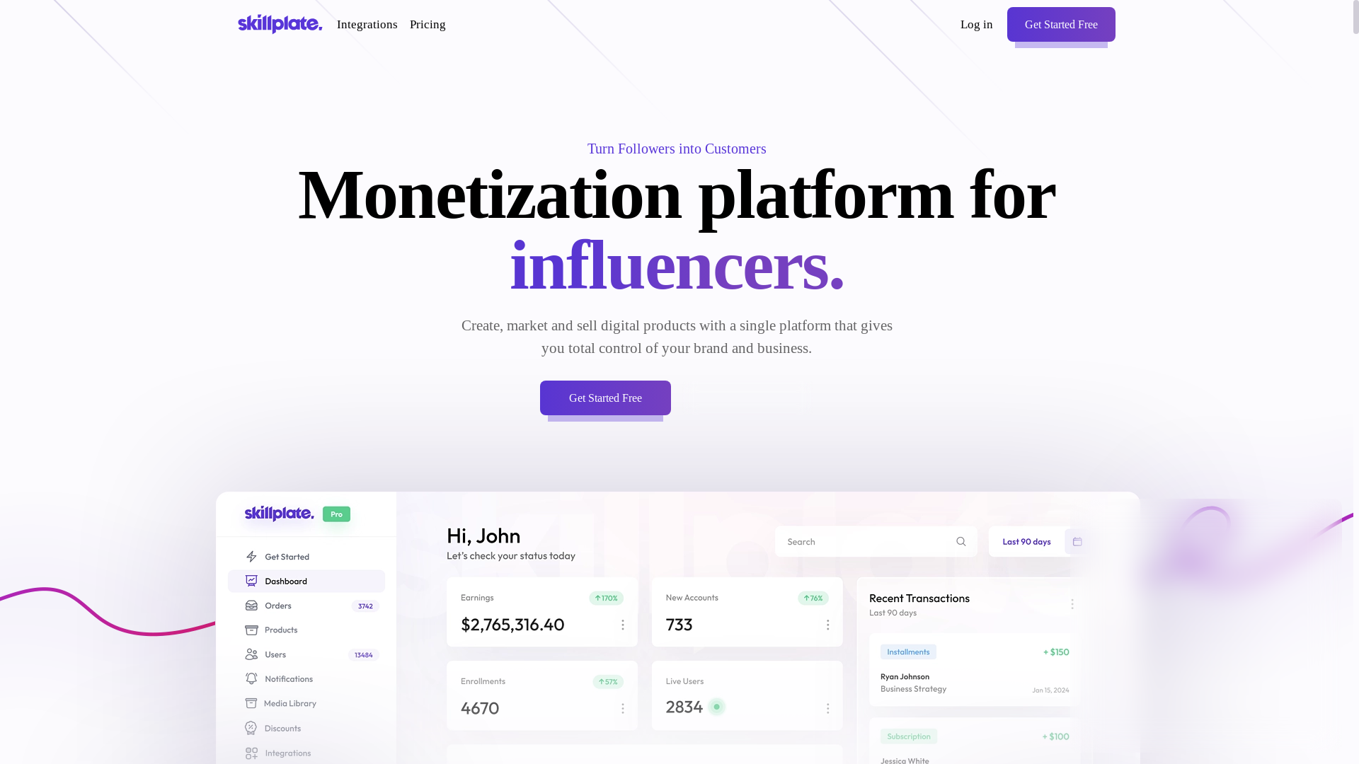 website screenshot of https://skillplate-website.pages.dev/