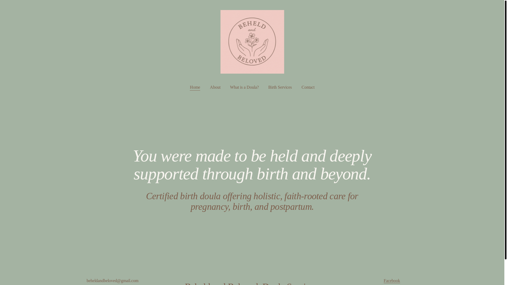 website screenshot of https://beheldandbeloved.com/