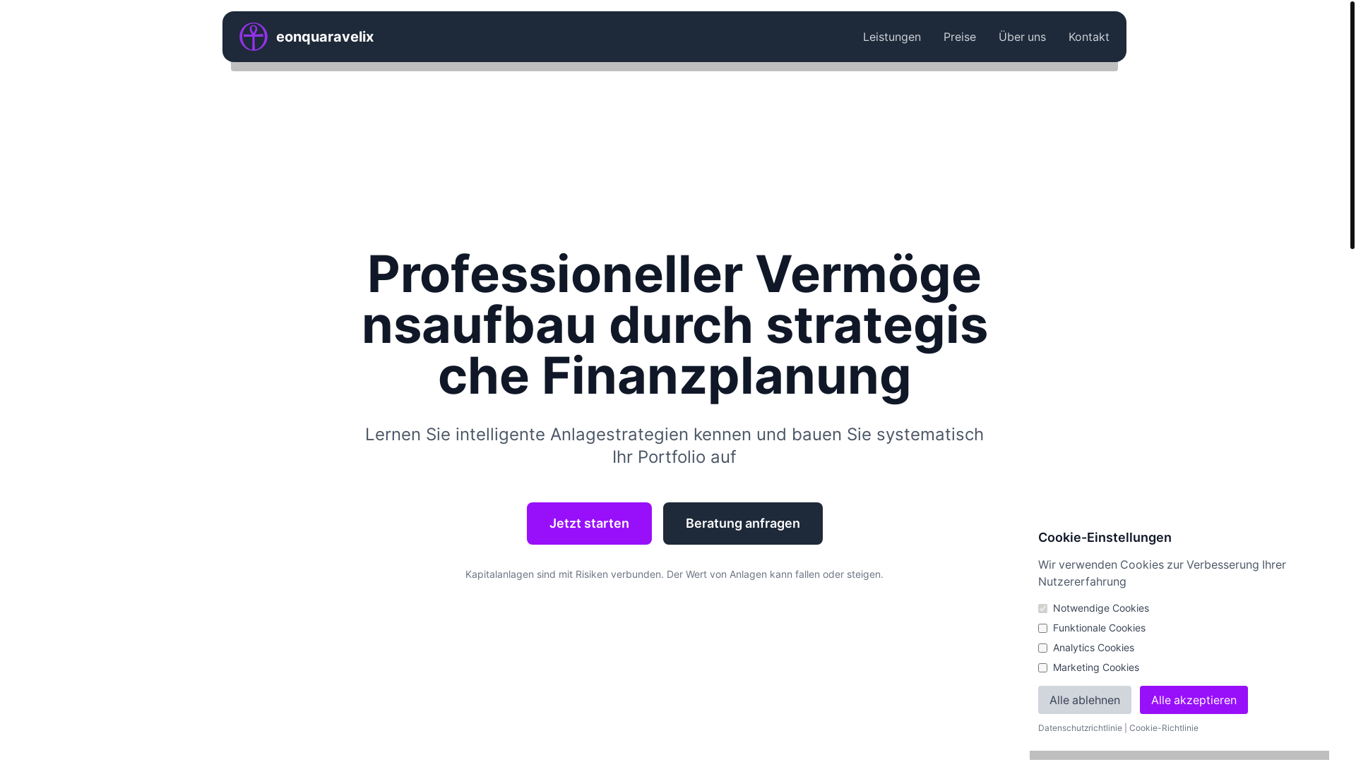 website screenshot of https://eonquaravelix.sbs/