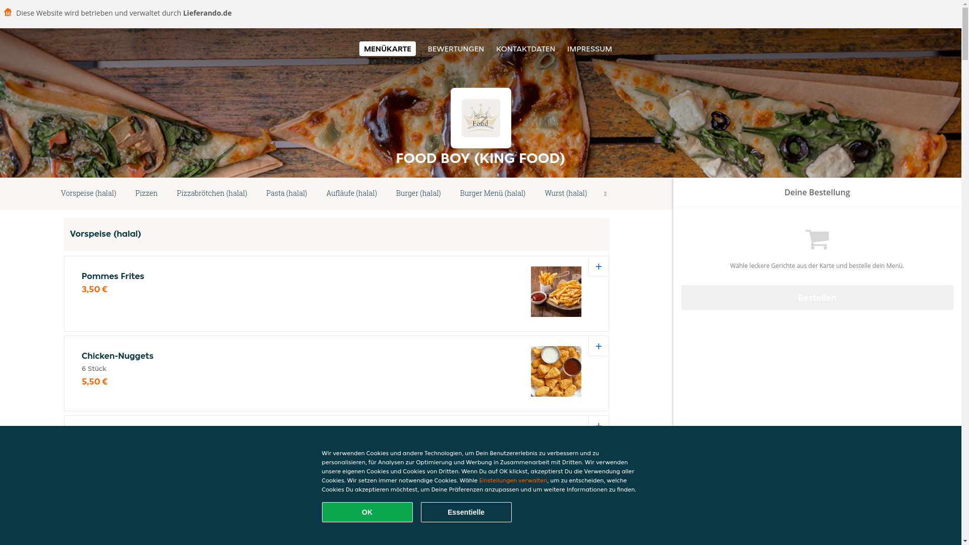 website screenshot of https://foodboykingfood-koln.de/