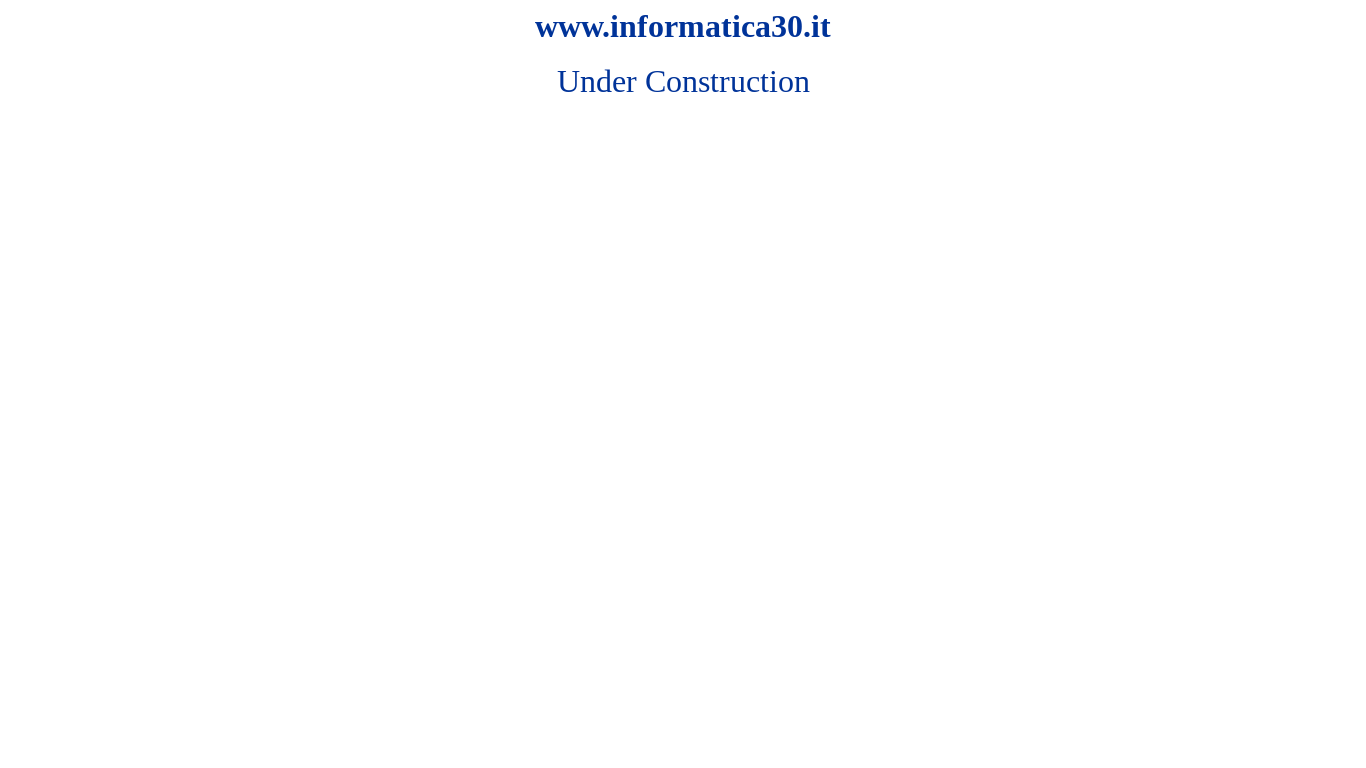 website screenshot of https://informatica30.it/