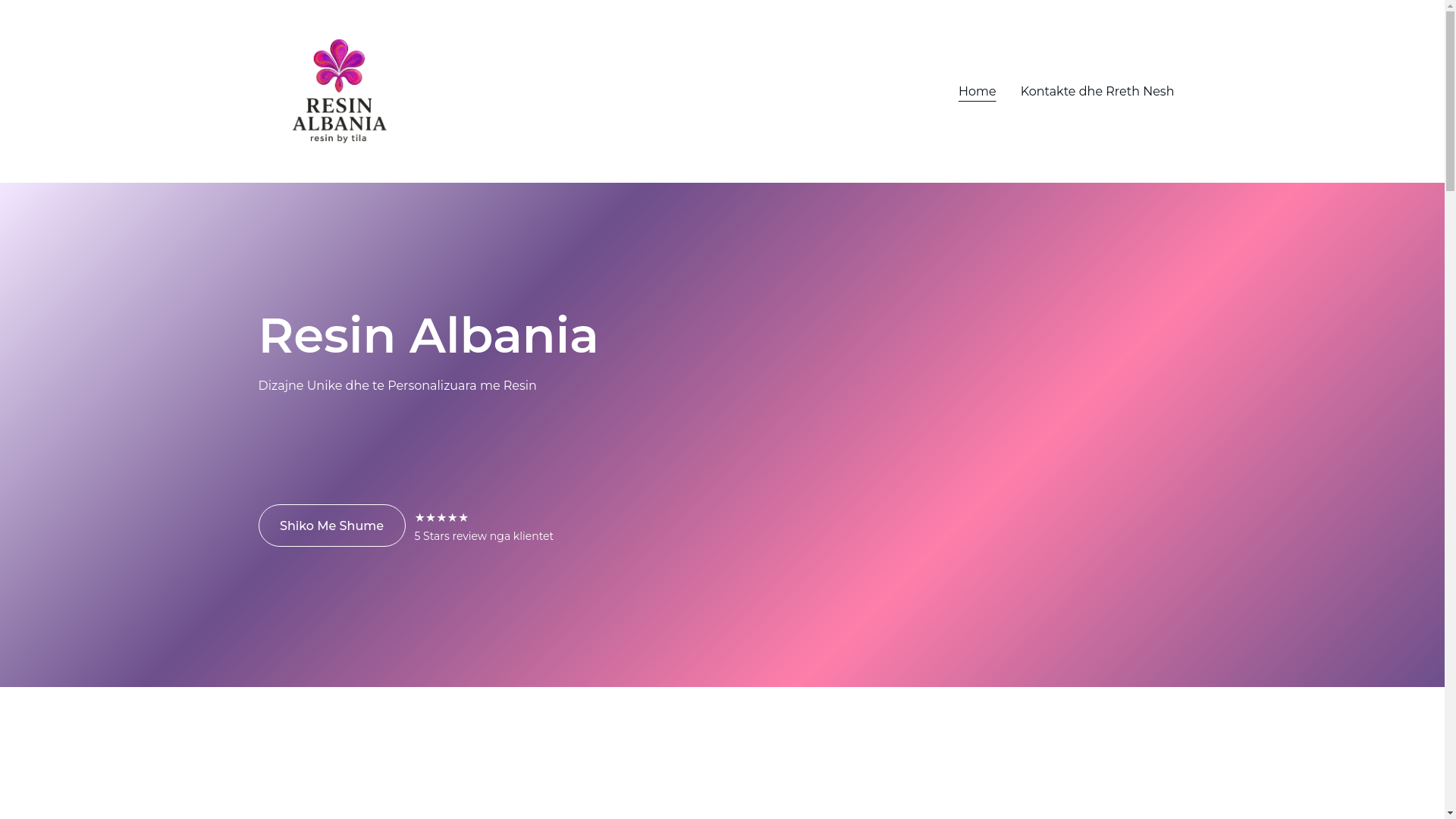website screenshot of https://resinalbania.com/