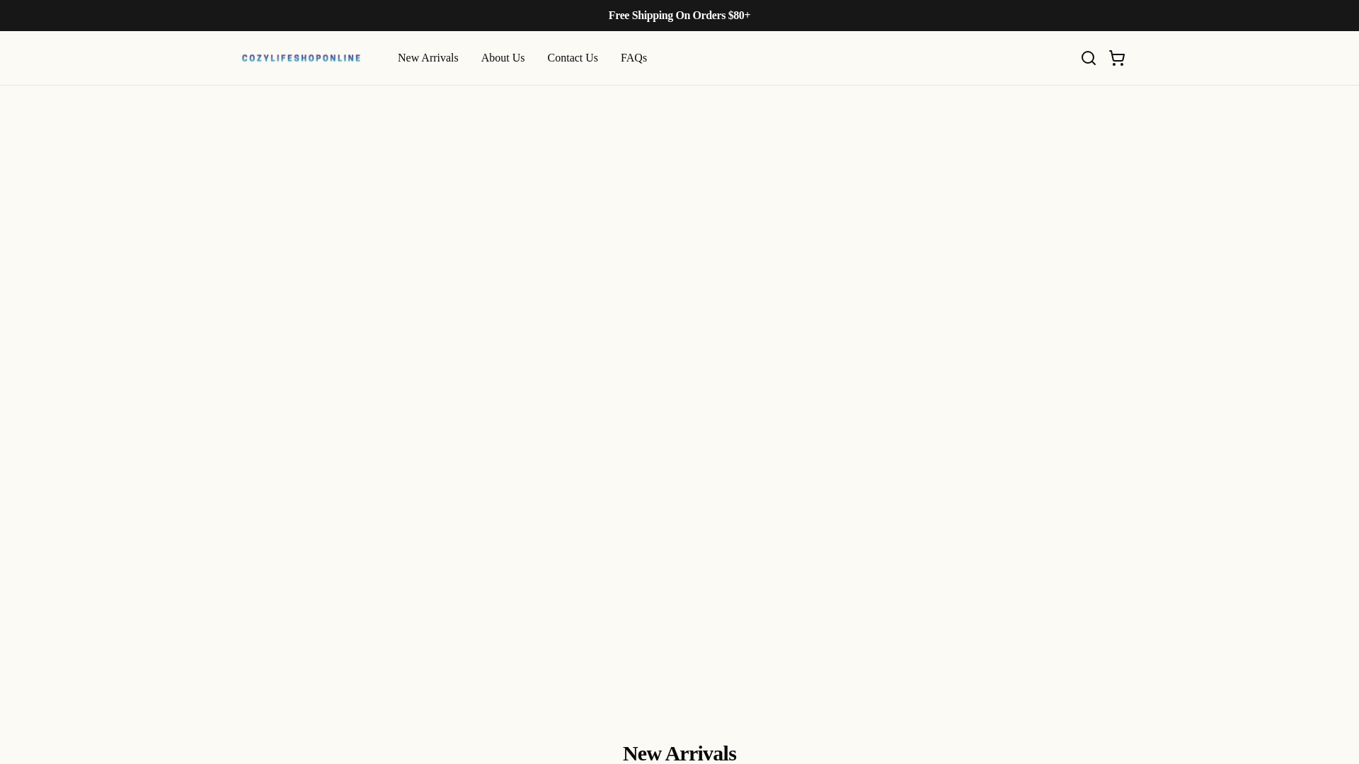 website screenshot of https://cozylifeshoponline.com/