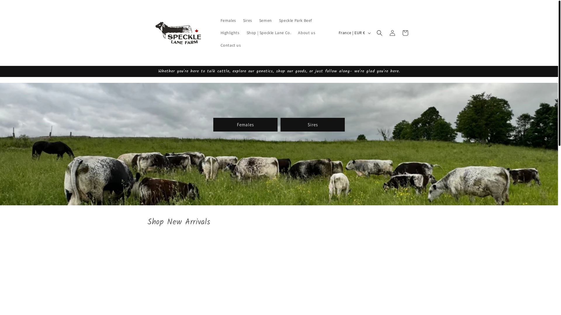 website screenshot of https://specklelanefarm.ca/